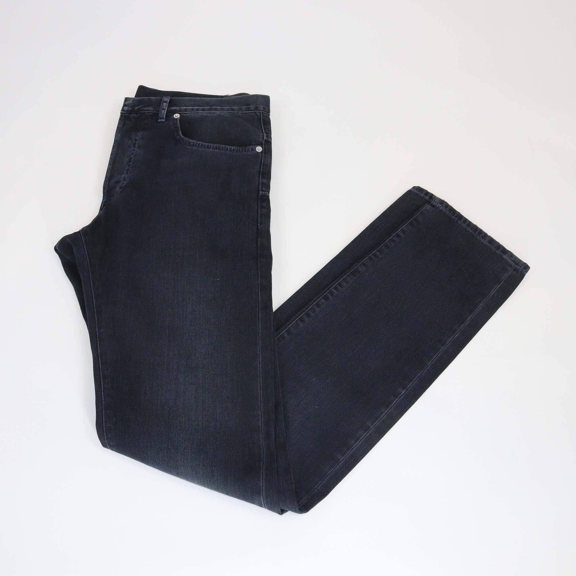 Dior Homme Black Washed Denim Straight Pants Mens Dior Homme