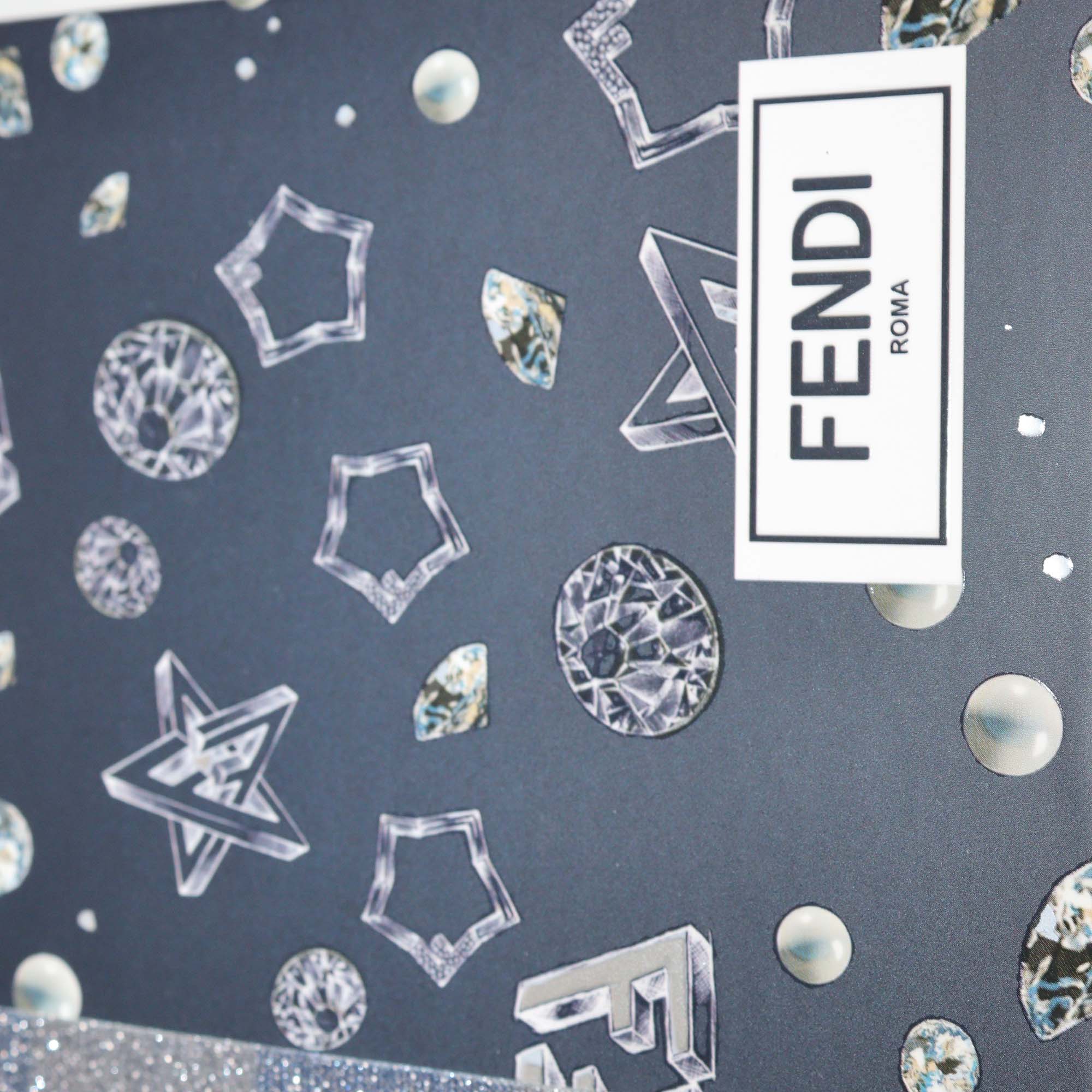 Fendi Midnight Blue and Silver Geometric Notebooks