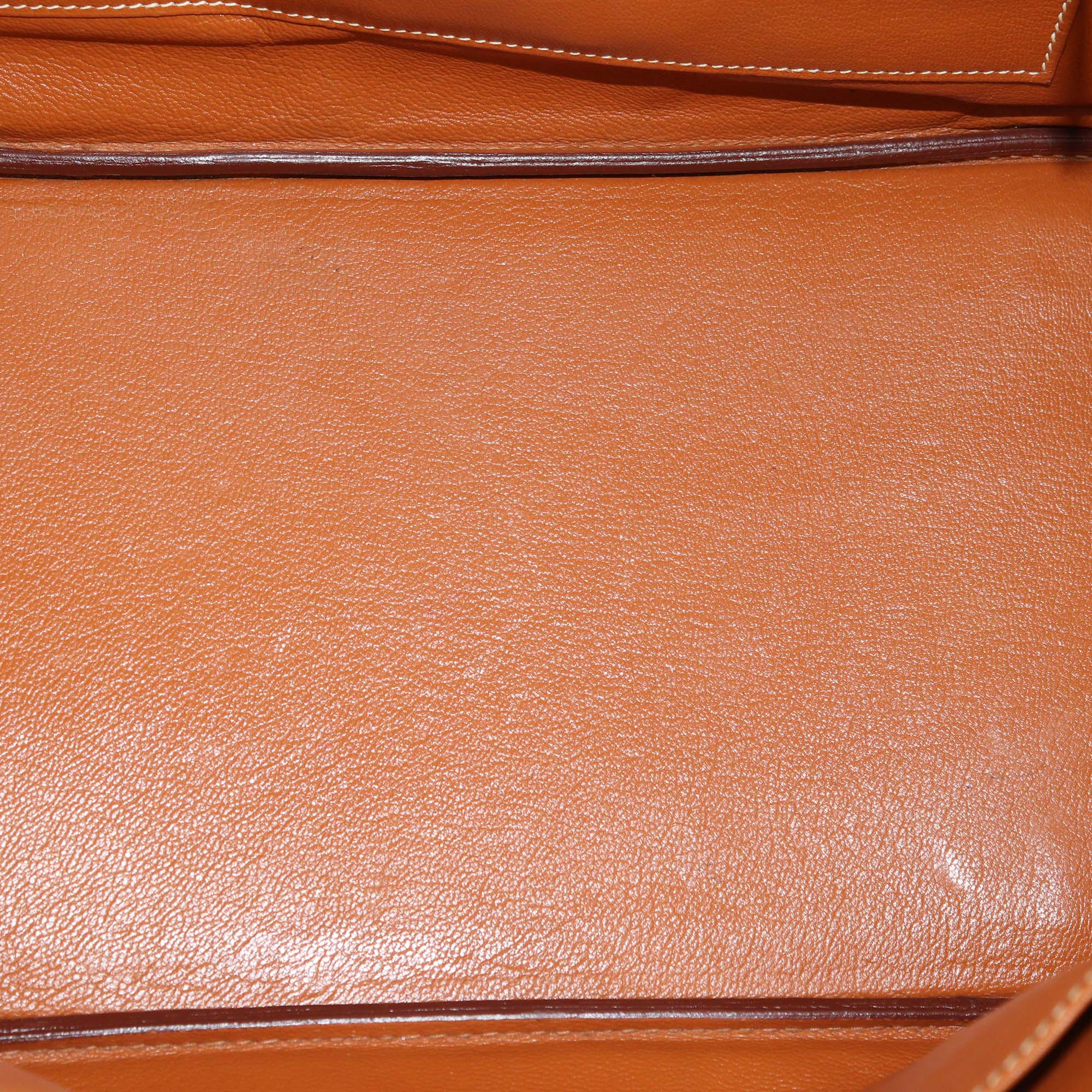 Hermes Gold Epsom Leather Palladium Hardware Birkin 35 Bag