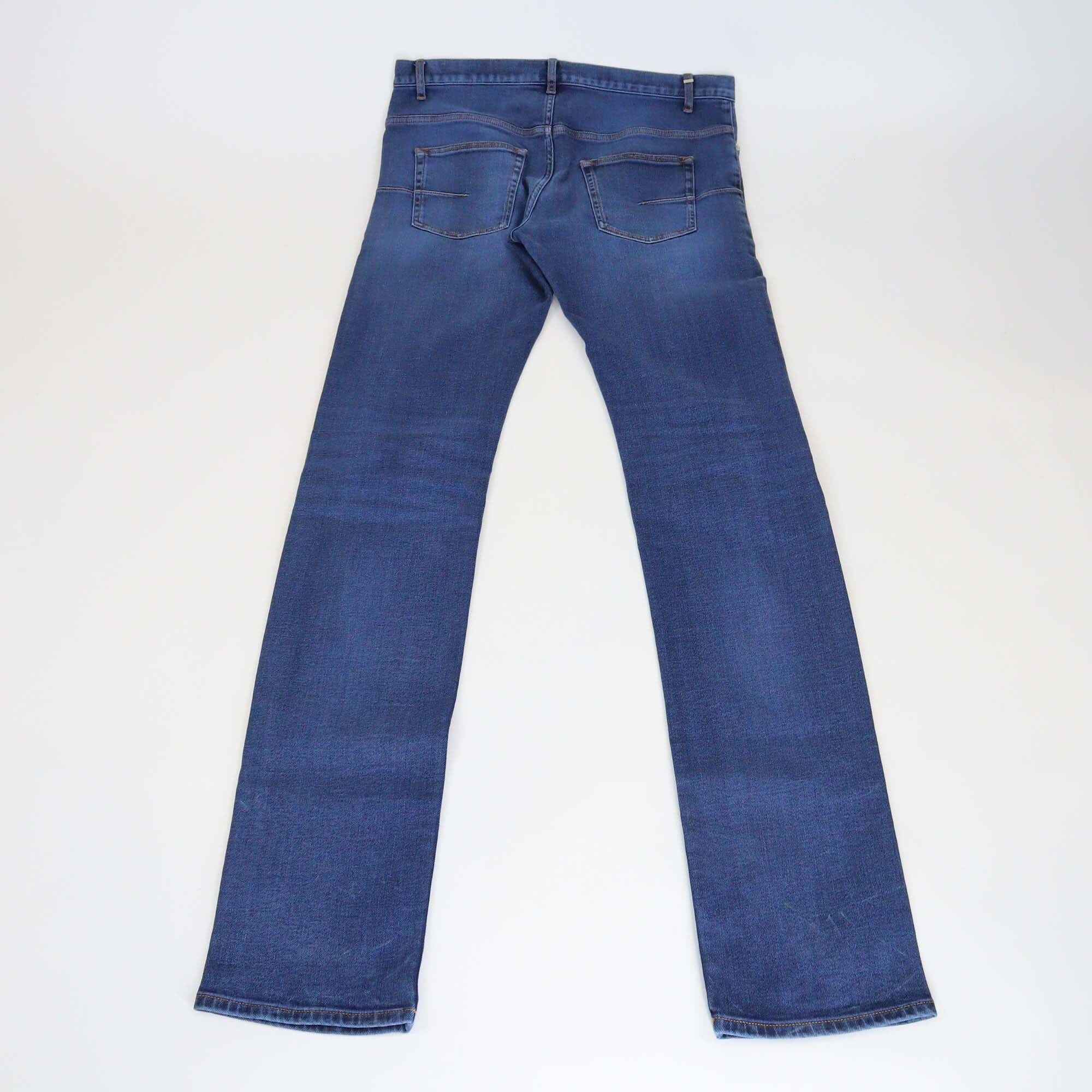 Dior Homme Dark Blue Denim Straight Pants Mens Dior Homme