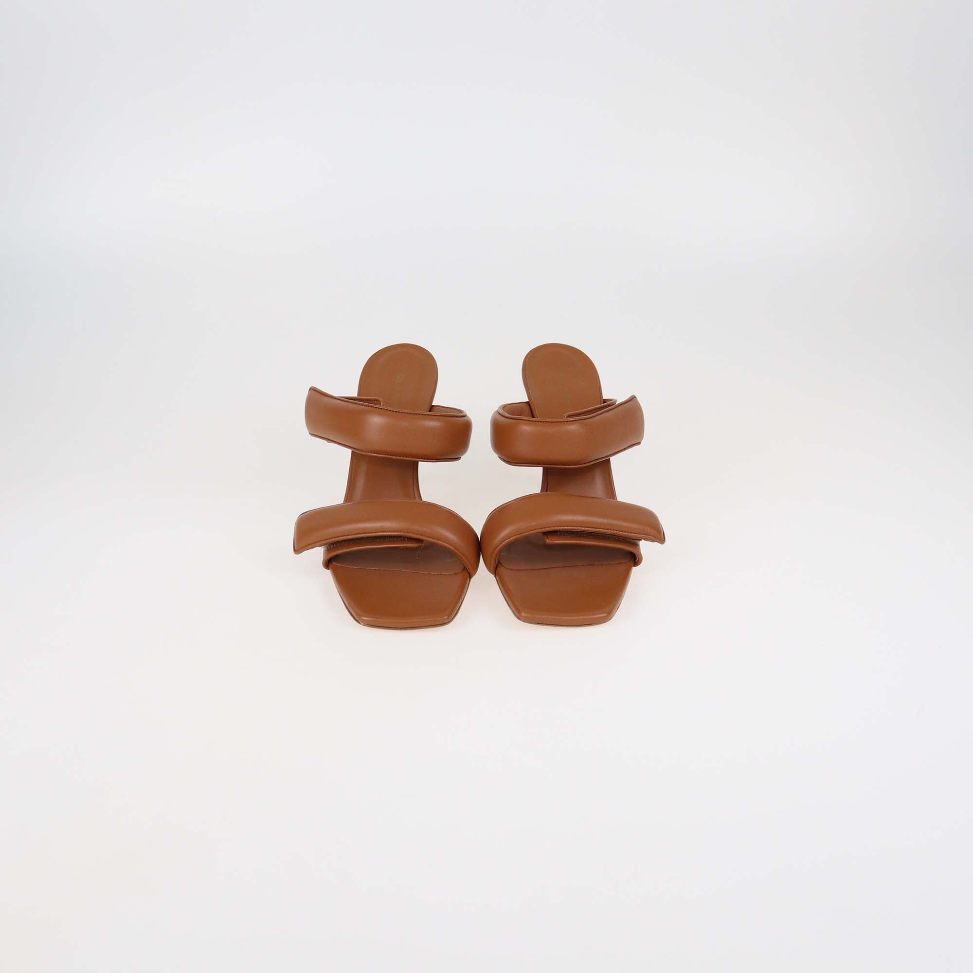 Gia x Pernille Teisbaek Chestnut Leather Sandals