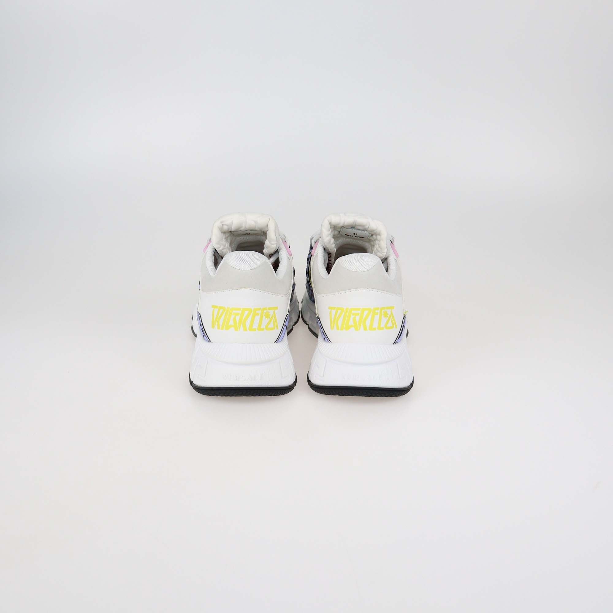 Versace Multicolor Leather and Fabric Trigreca Sneakers