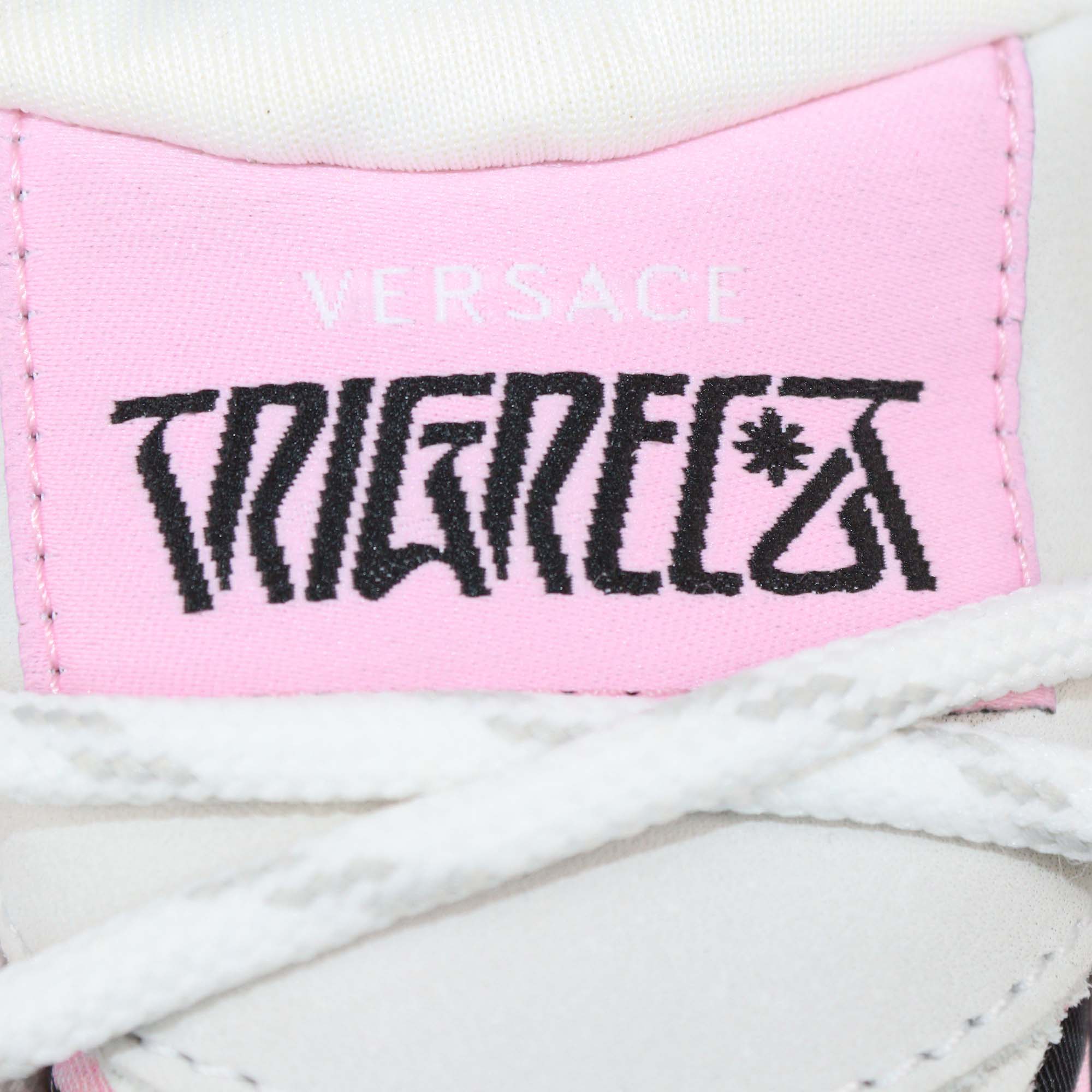 Versace Multicolor Leather and Fabric Trigreca Sneakers