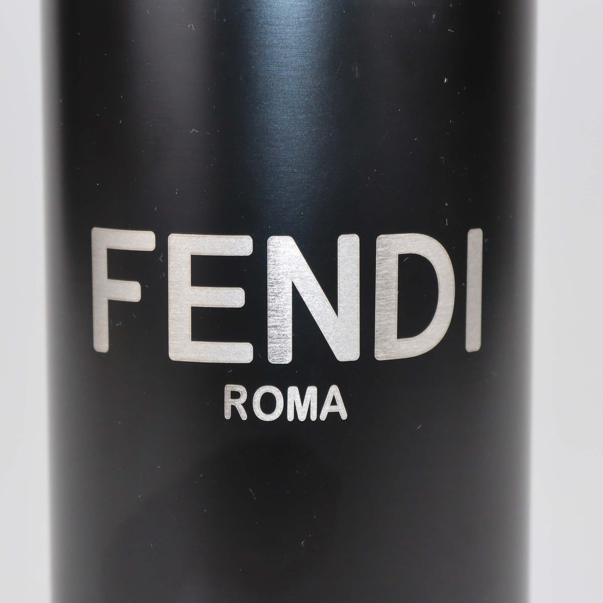 Fendi x 24 Bottles FF Coated Canvas Holder and Black Stainless Steel Bottle Set
