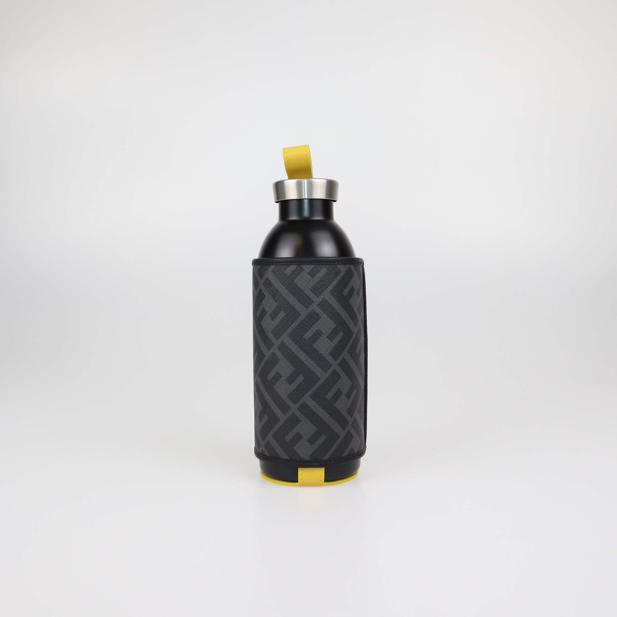 Fendi x 24 Bottles FF Coated Canvas Holder and Black Stainless Steel Bottle Set