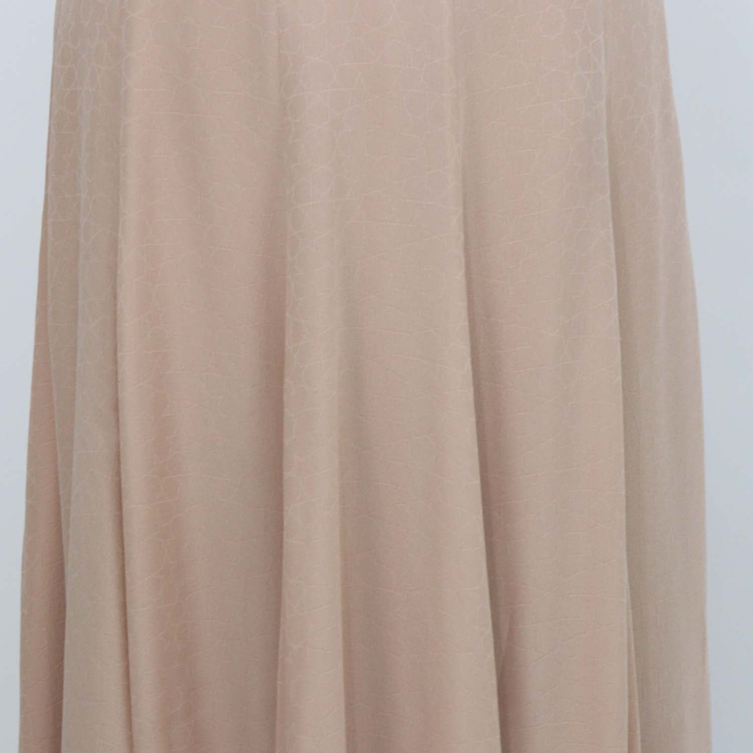 Loro Piana Beige Silk Ceramic Mandala Monika Maxi Skirt