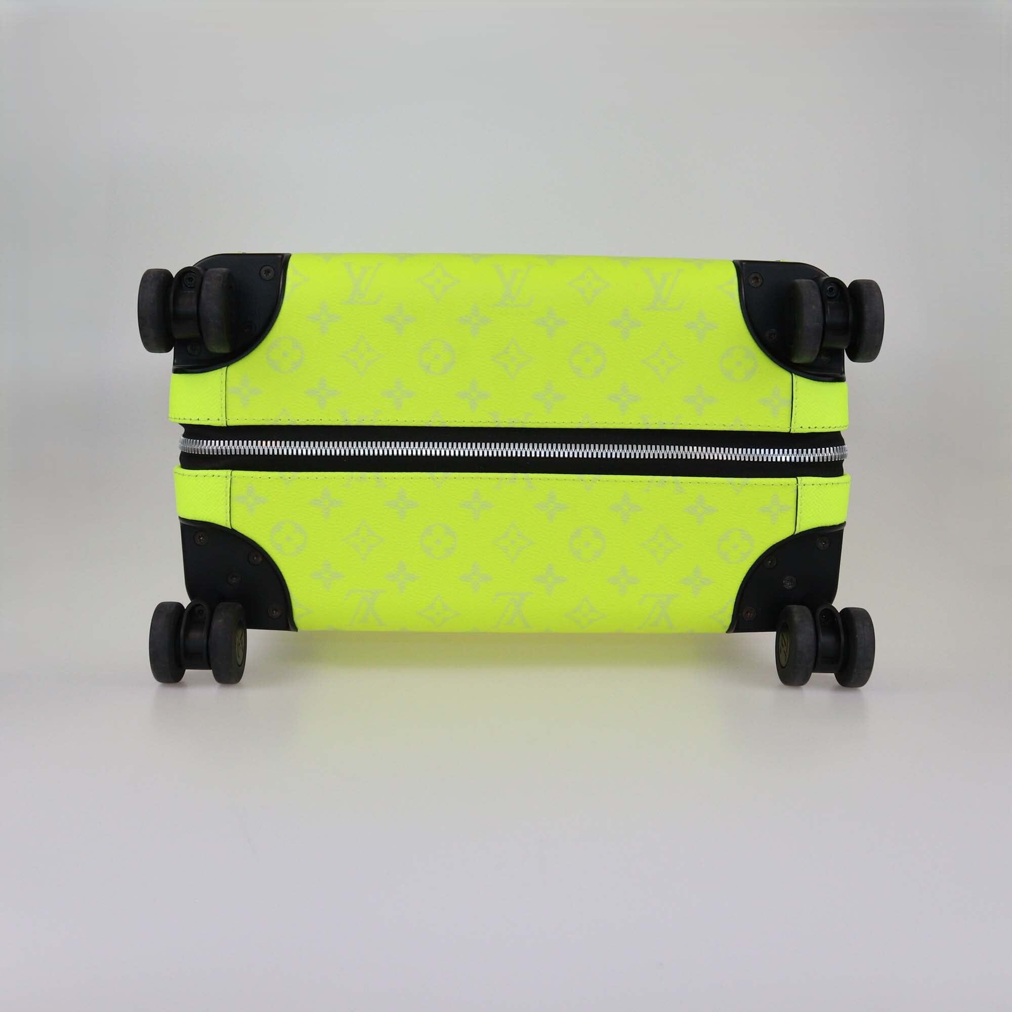 Louis Vuitton Neon Green Monogram Green Monogram Canvas Horizon 55 Luggage Womens Louis Vuitton