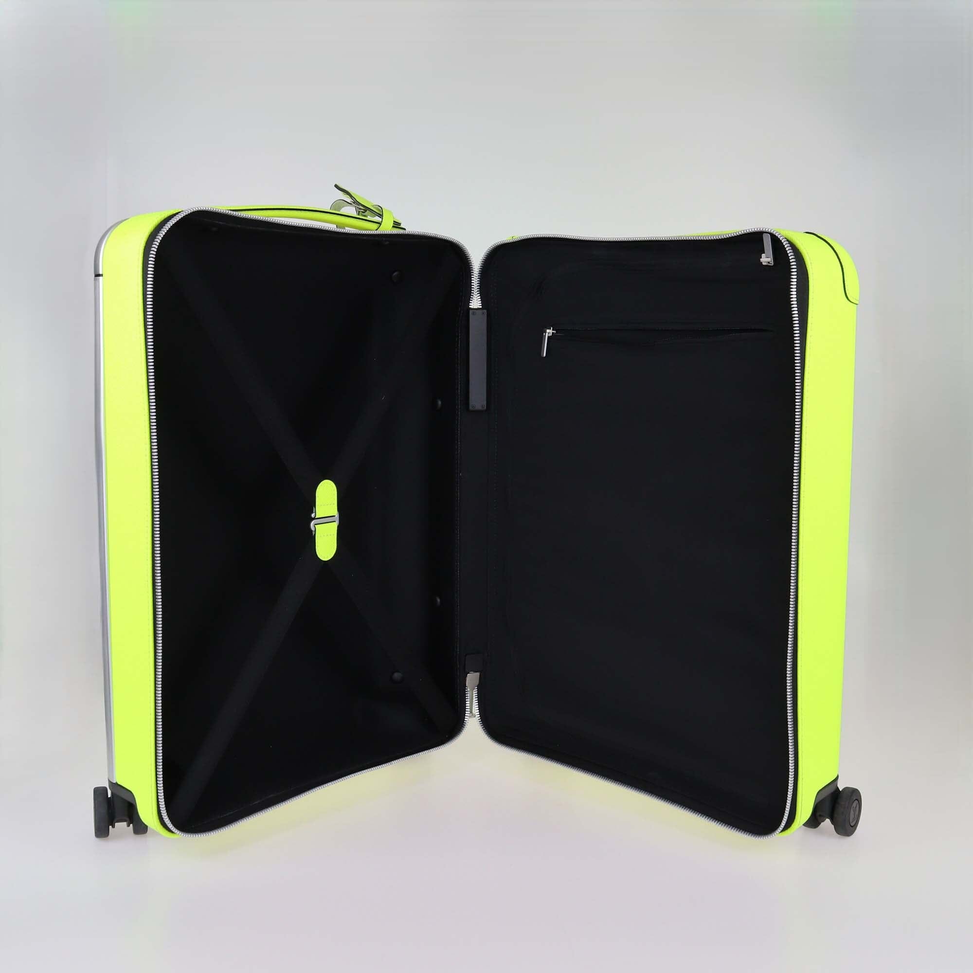 Louis Vuitton Neon Green Monogram Green Monogram Canvas Horizon 55 Luggage Womens Louis Vuitton