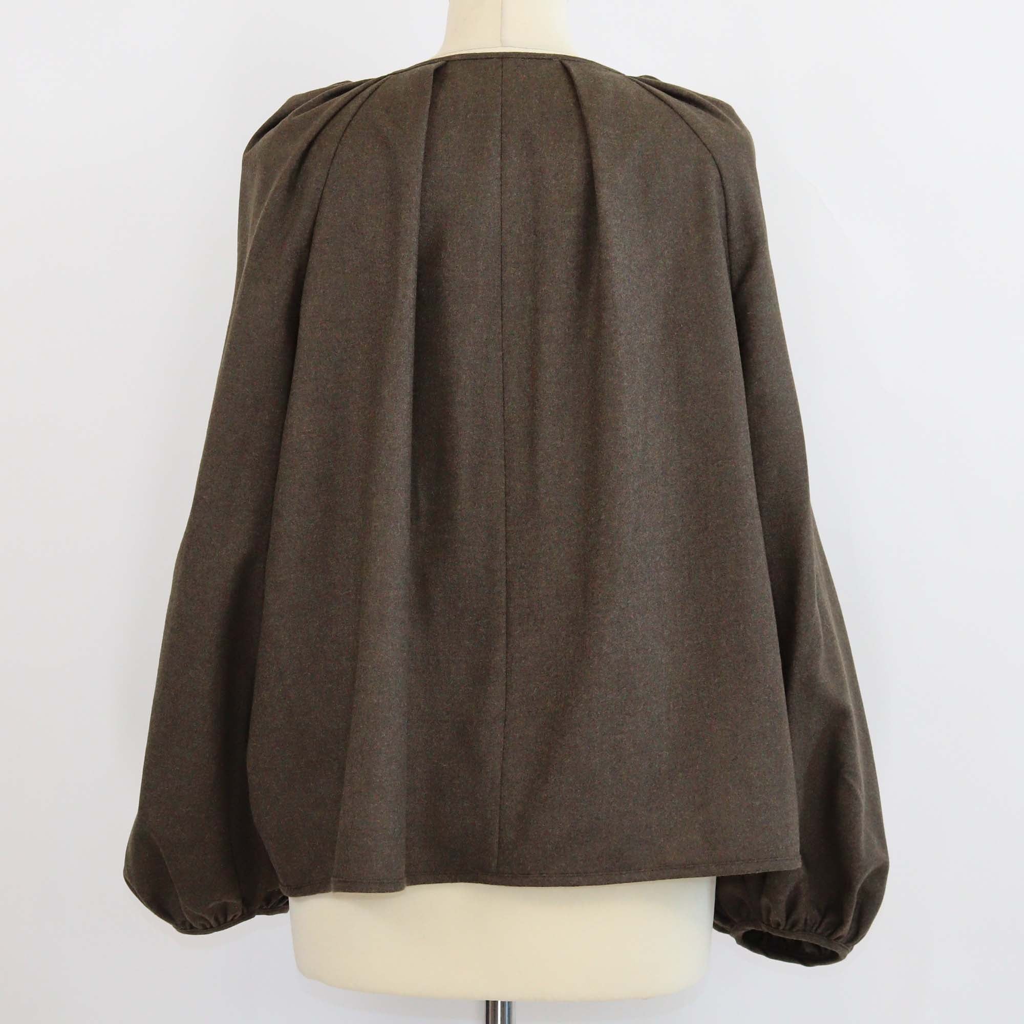Nackiye Dark Choco Wool Grand Bazaar Top