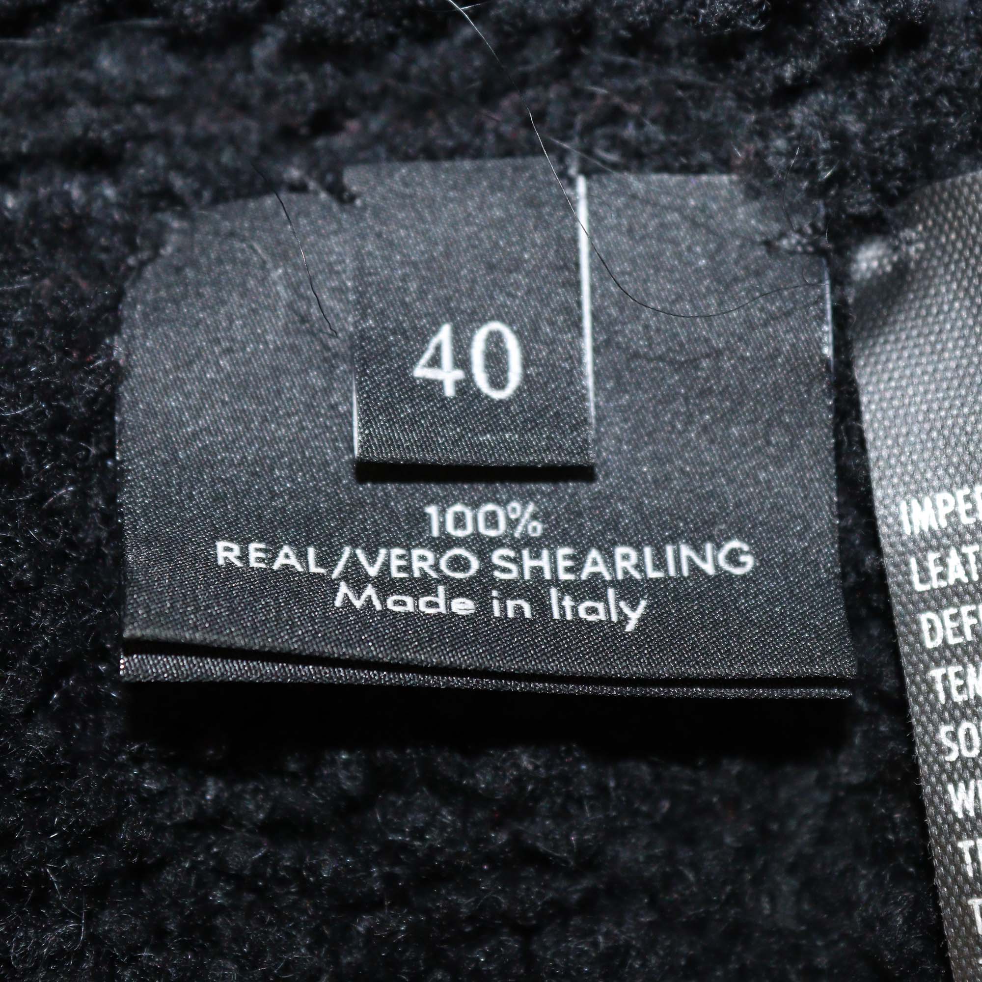 Gucci Brown Suede Shearling Buckled Sleeveless Vest