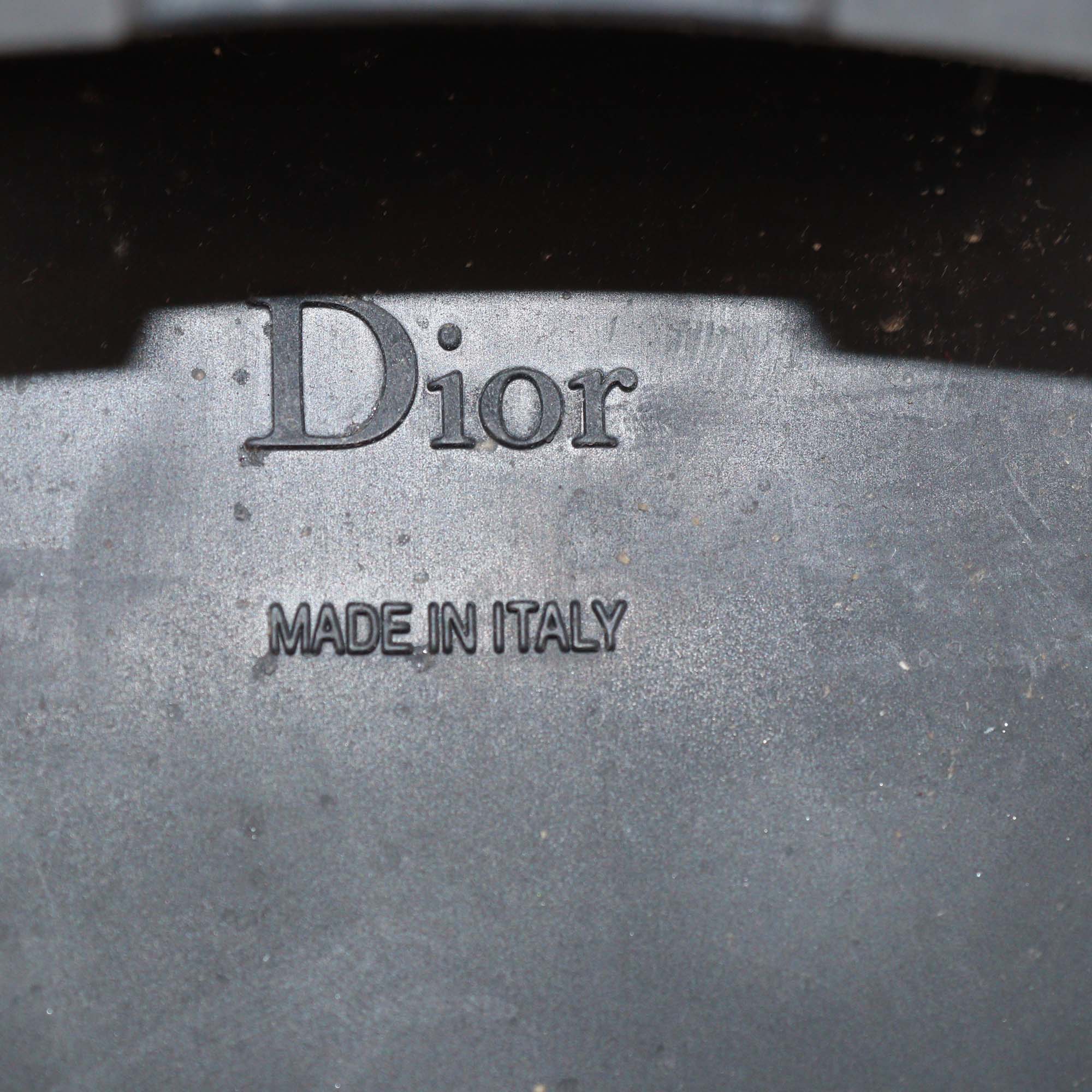 Christian Dior Black Cannage Leather D-Leader Combat Boots