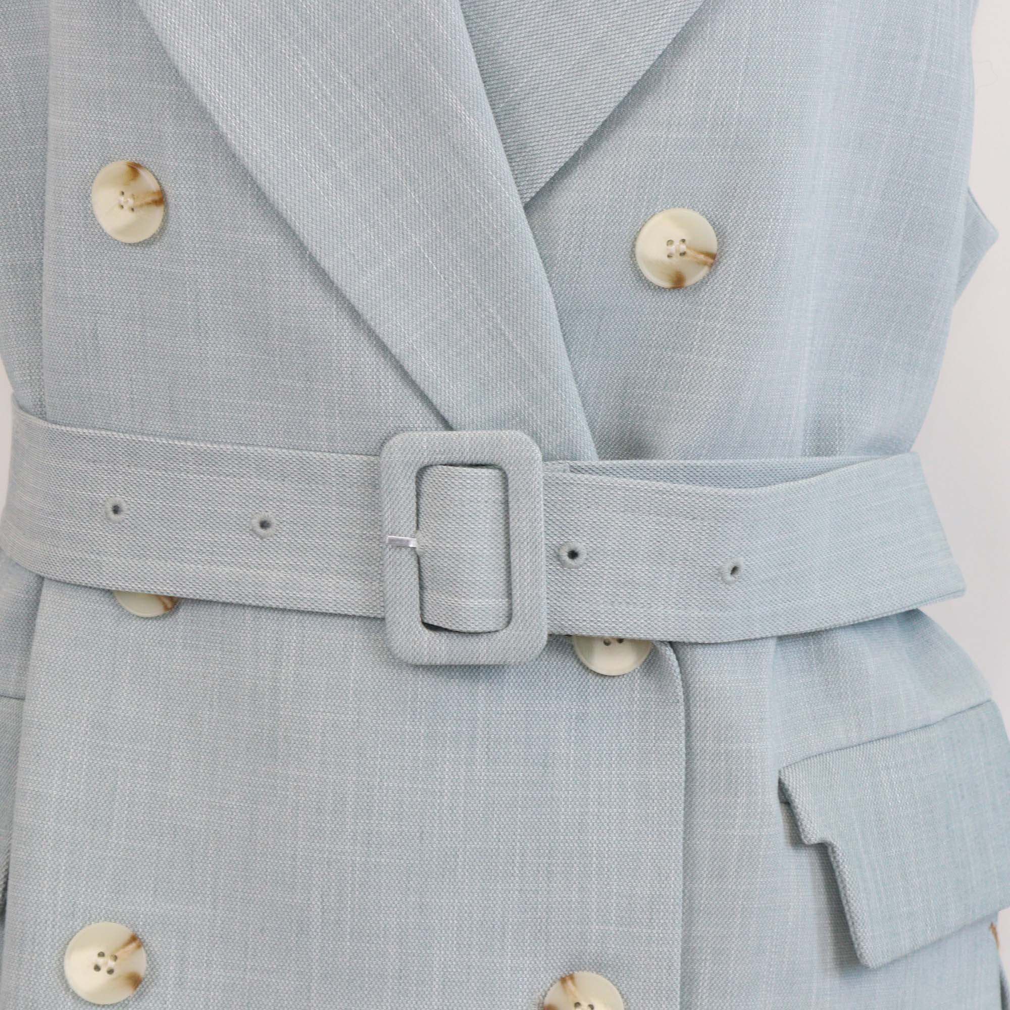 Camilla and Marc Blue Percival Belted Sleeveless Vest