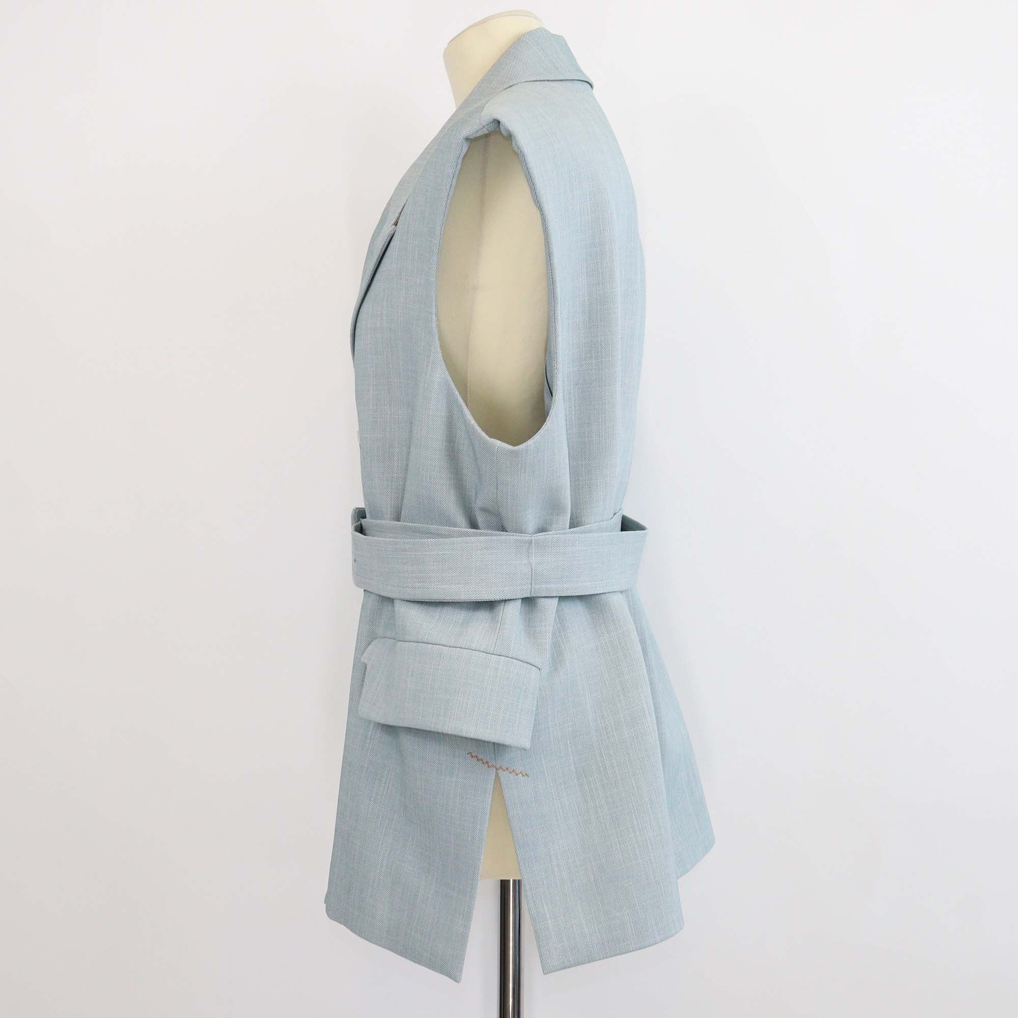 Camilla and Marc Blue Percival Belted Sleeveless Vest