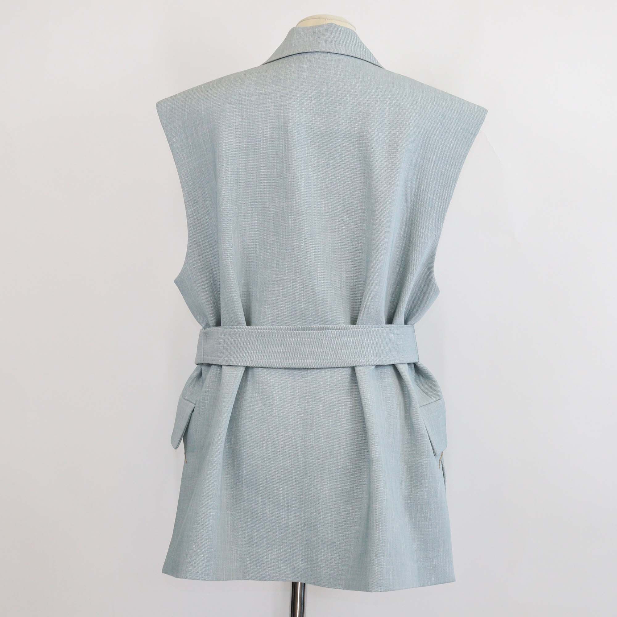 Camilla and Marc Blue Percival Belted Sleeveless Vest