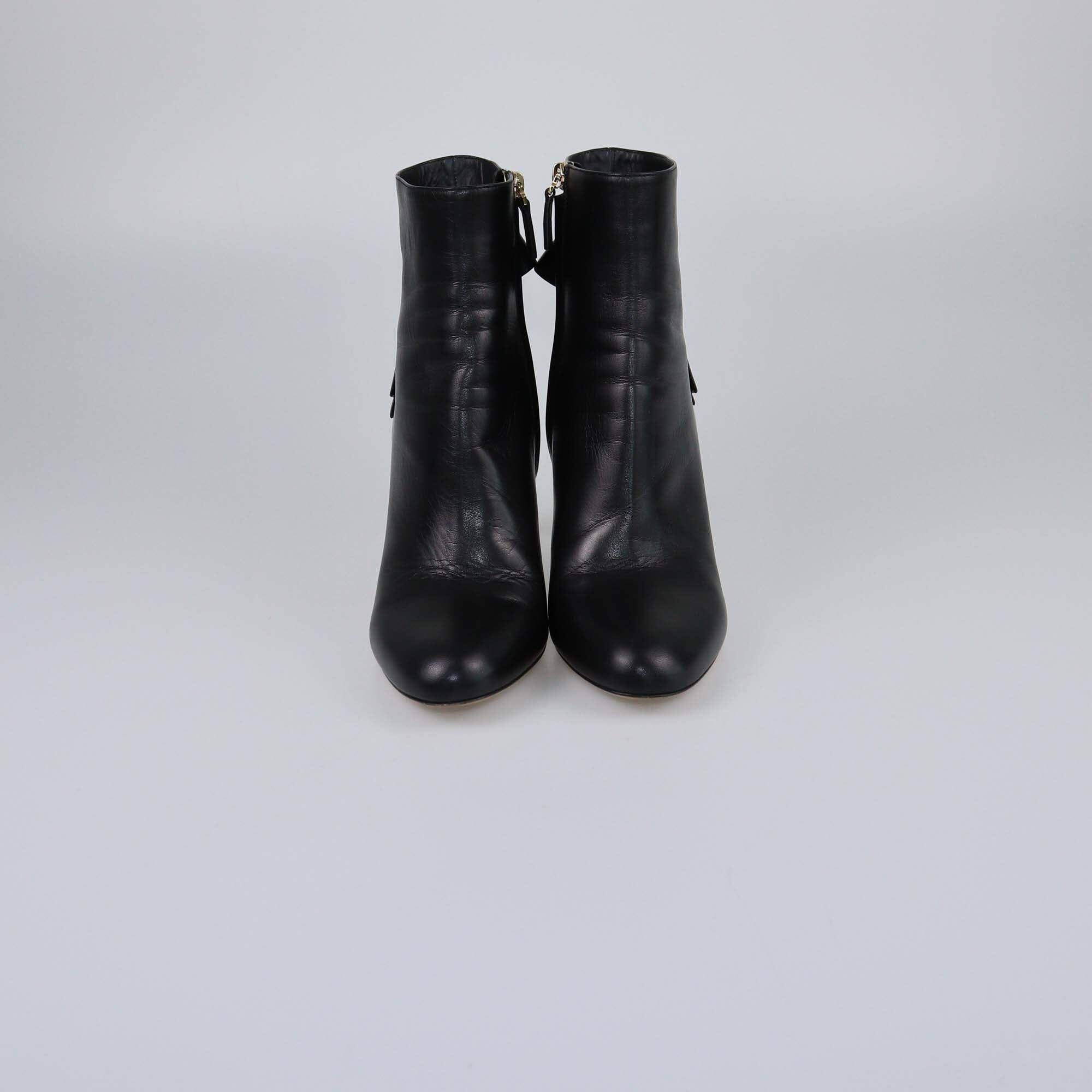 Valentino Black Bow Booties Womens Valentino
