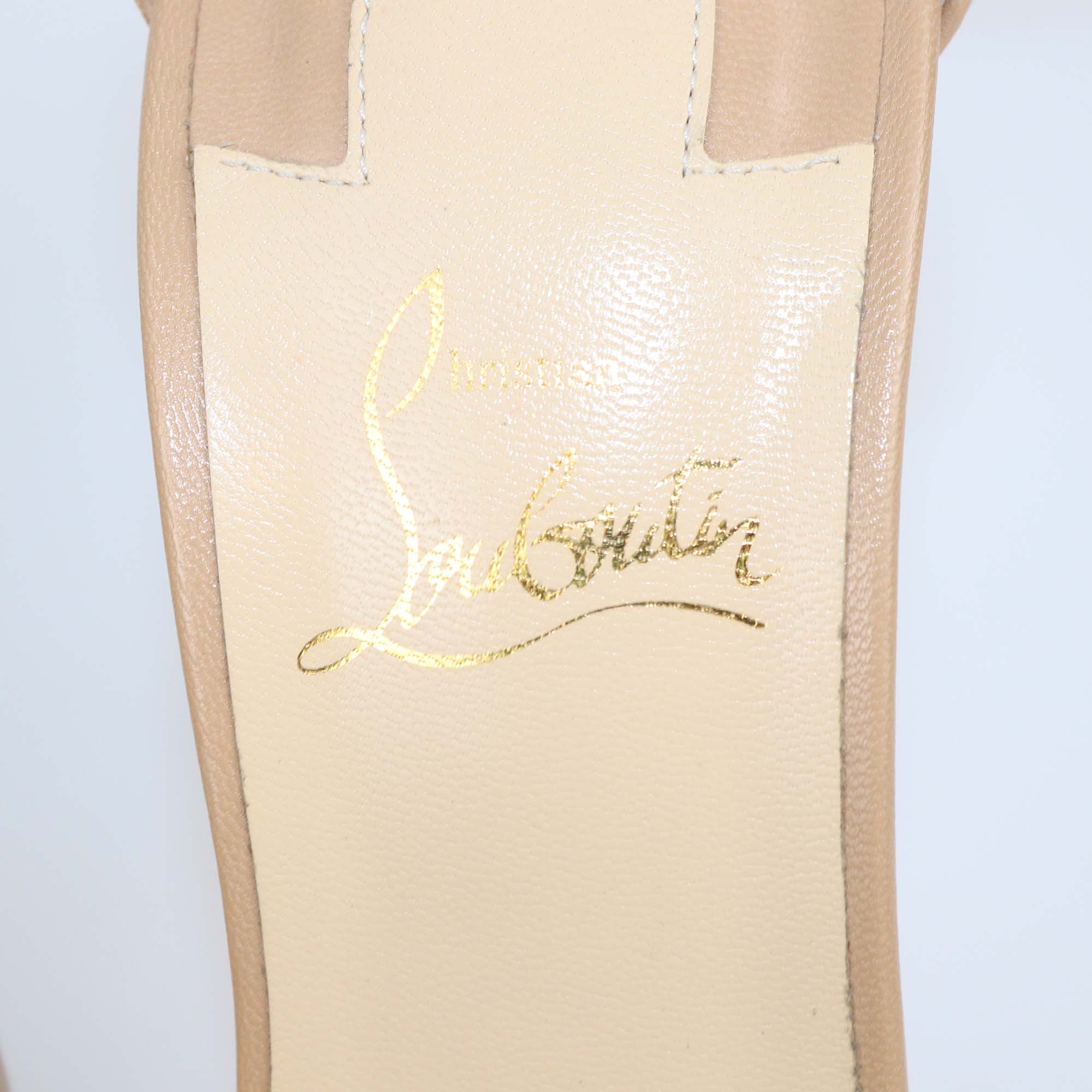 Christian Louboutin Beige Leather Runana Sandals