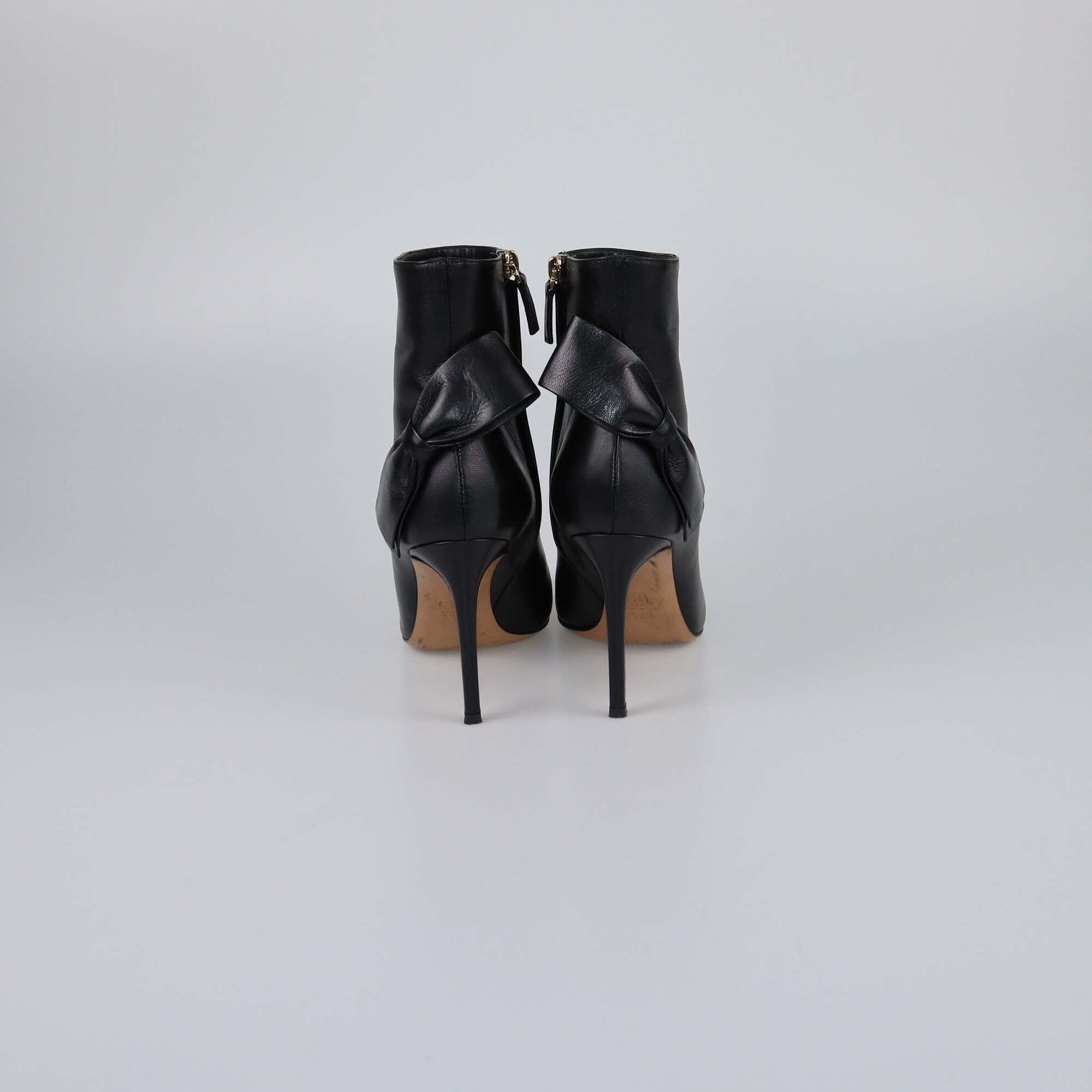 Valentino Black Bow Booties Womens Valentino