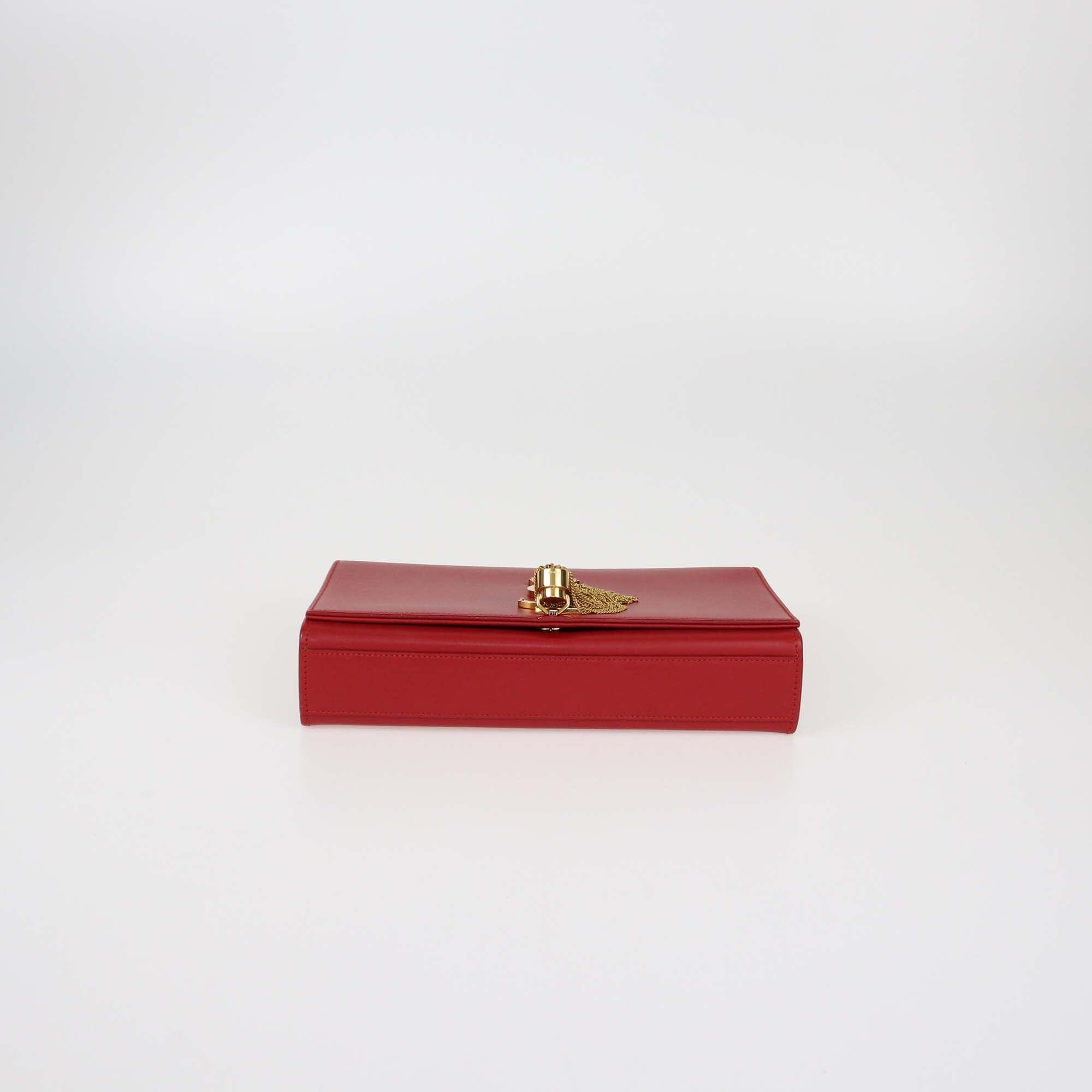 Saint Laurent Red Medium Kate Tassel Chain Shoulder Bag Womens Saint Laurent