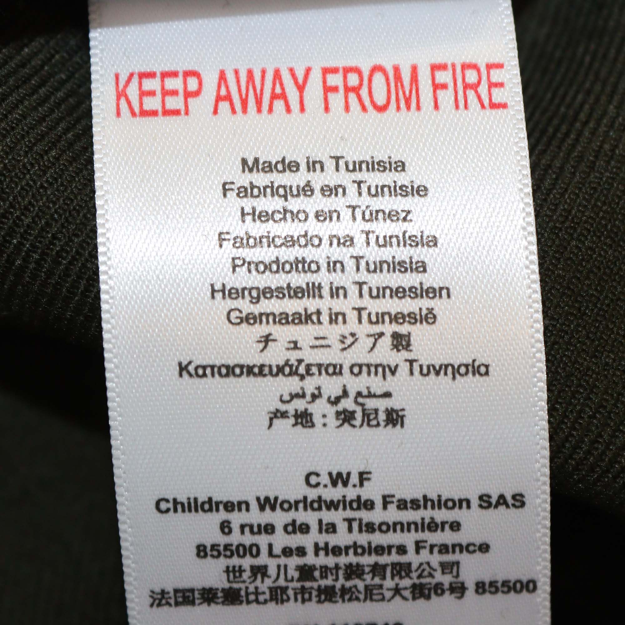 Lanvin Olive Green Wool Enfant Polo-Collar Long-Sleeve Dress