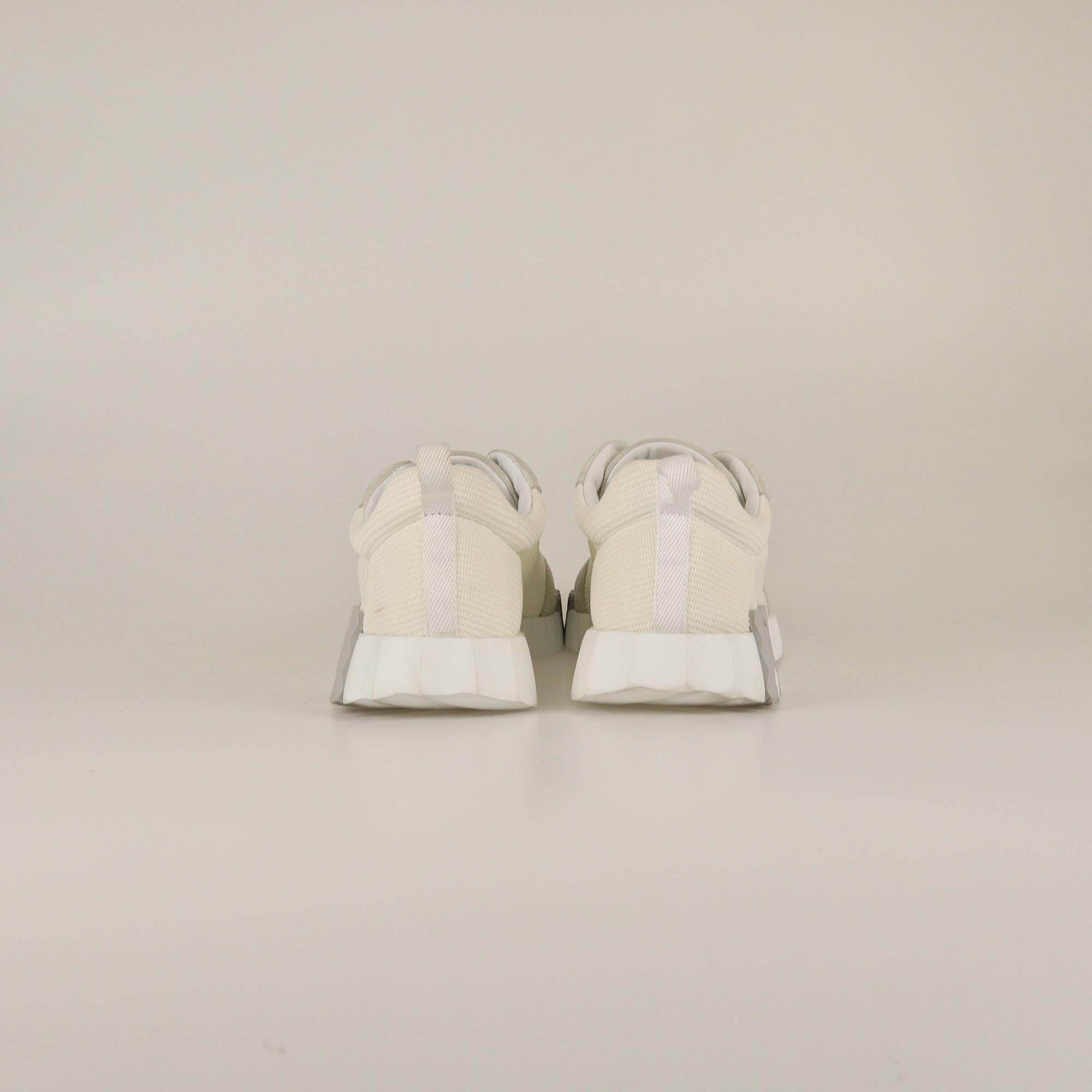 Hermes White/Grey Bouncing Sneakers Mens Hermes