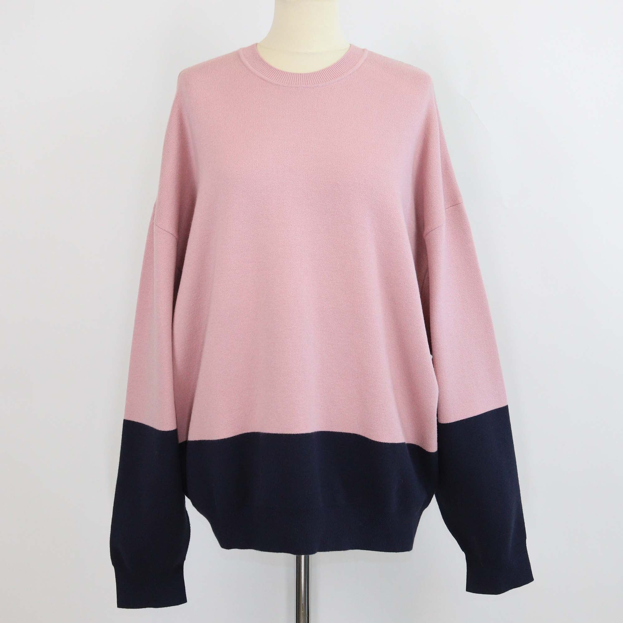 Roksanda Tricolor Crew Neck Long Sleeve Sweater