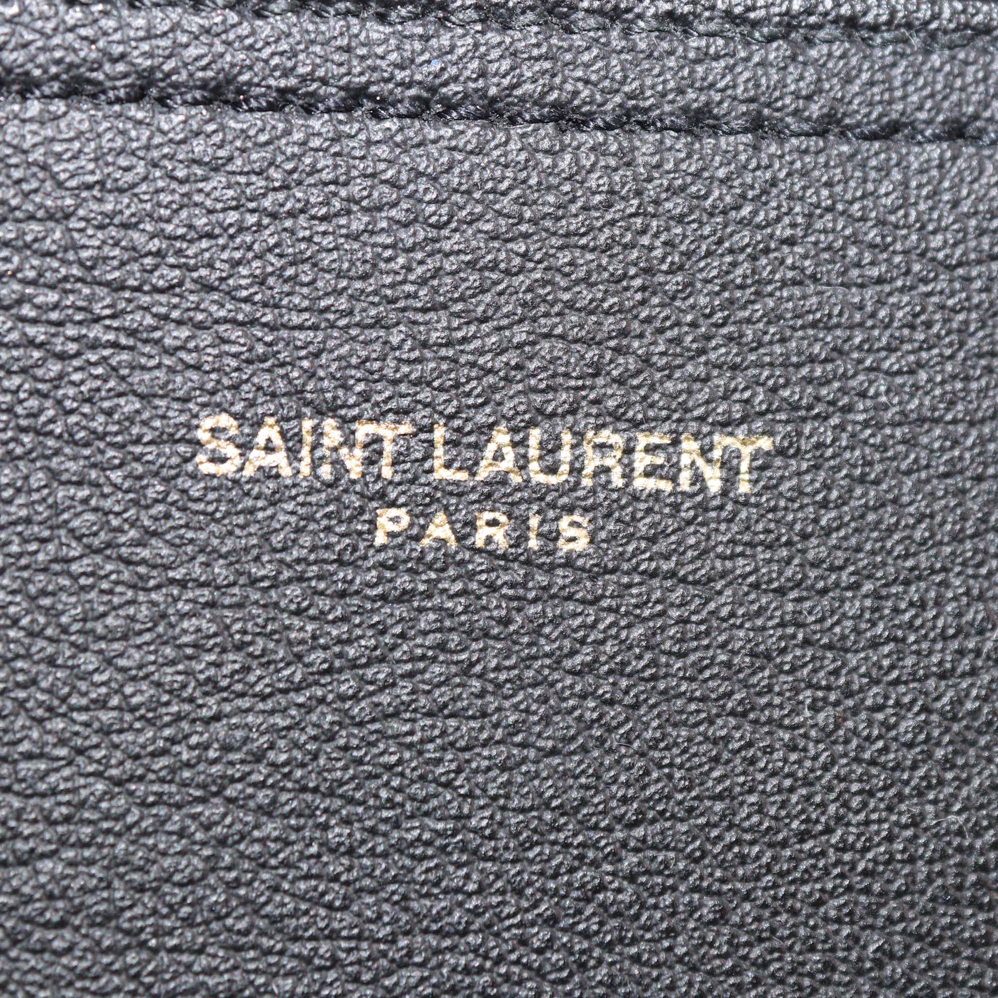 Saint Laurent Black Leather E/W Shopping Tote