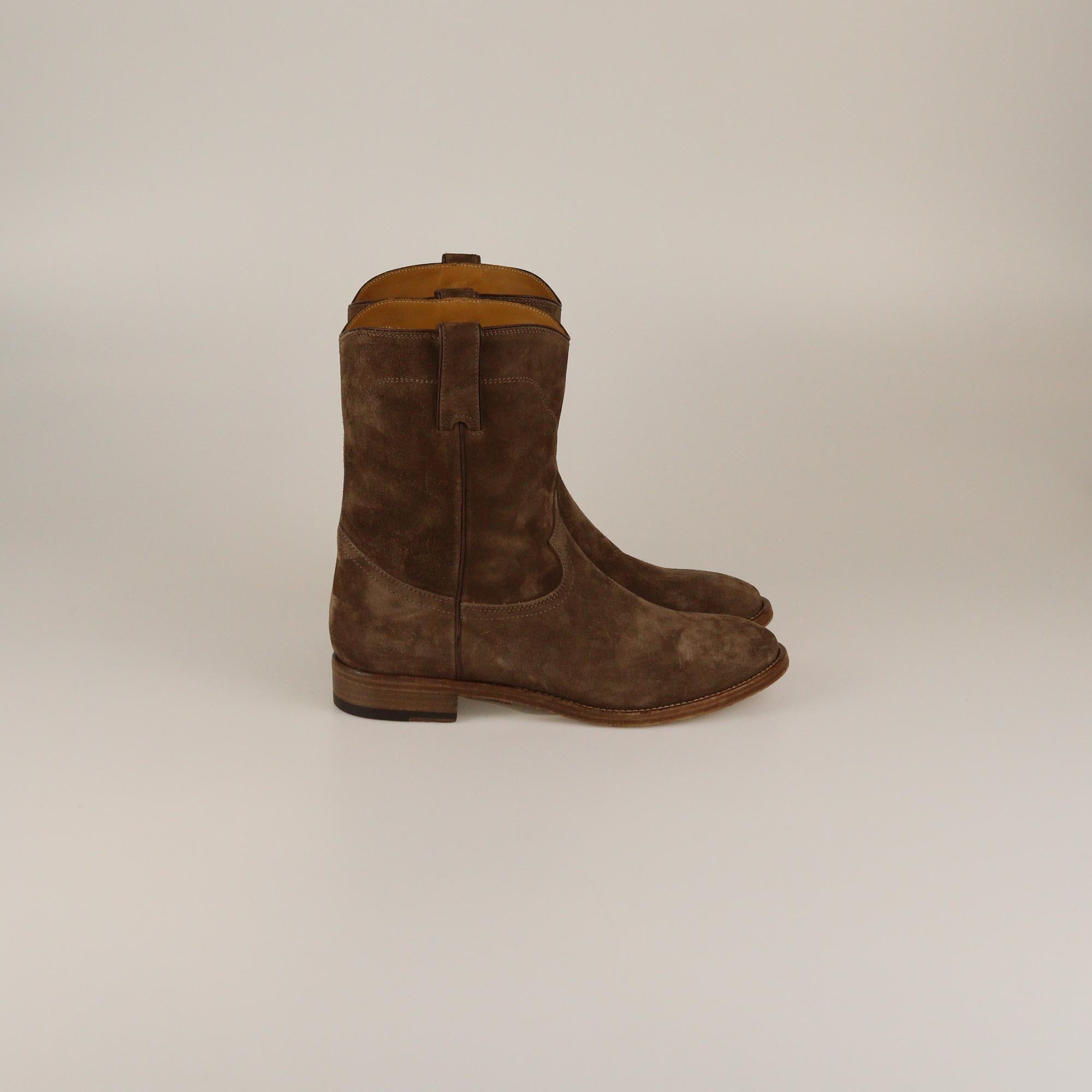 Ralph Lauren Brown Mid Ankle Boots Womens Ralph Lauren
