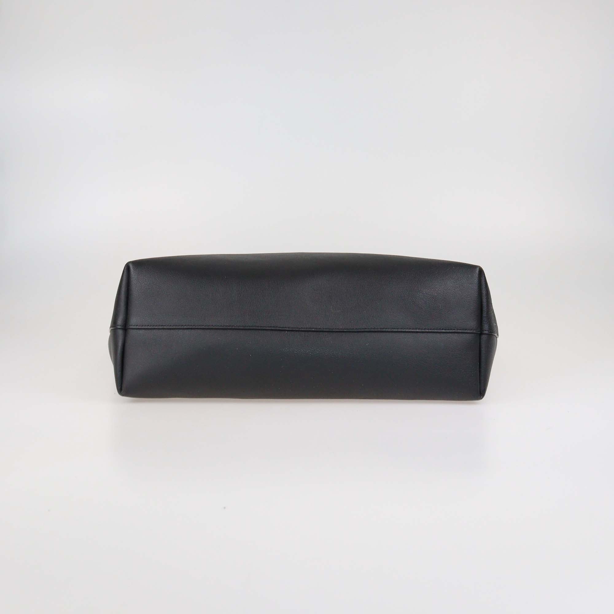 Saint Laurent Black Leather E/W Shopping Tote