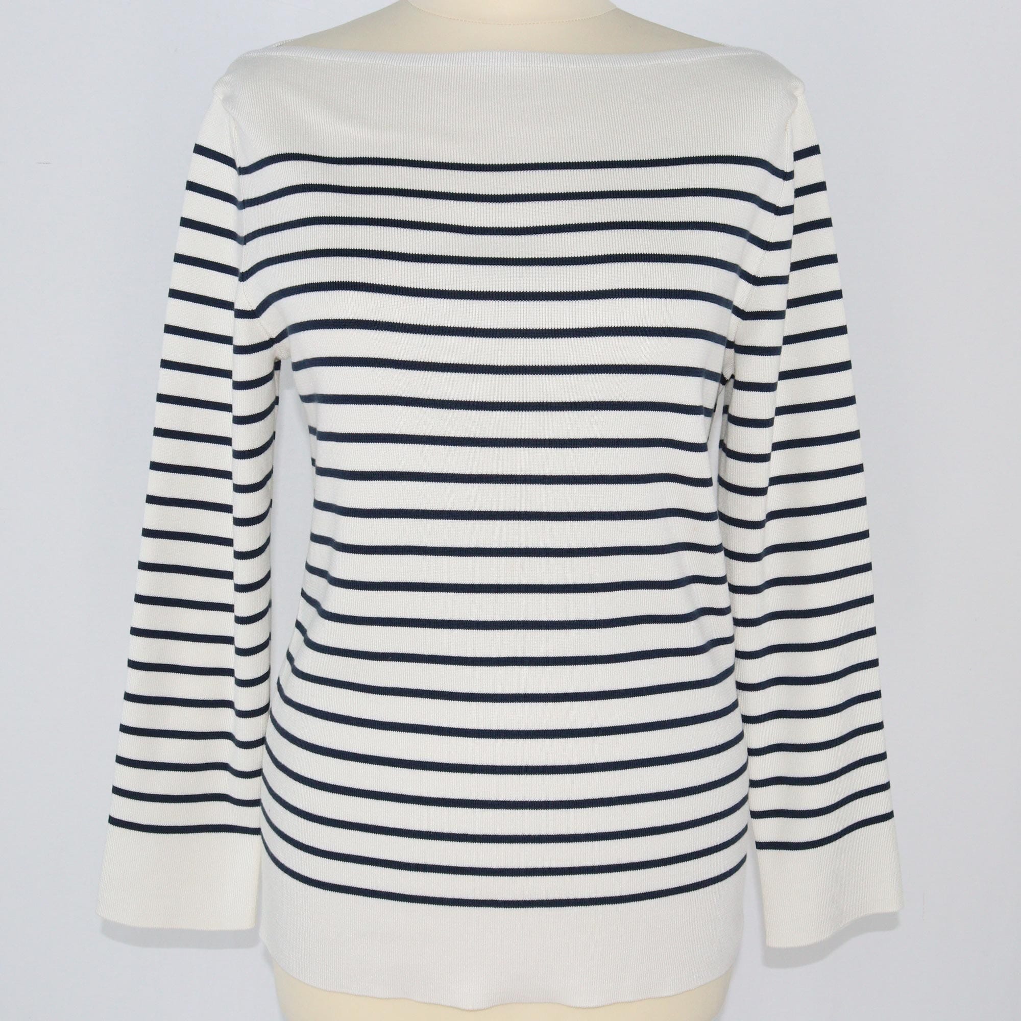 White/Navy Striped Sweat Shirt Shirts/TShirts Loro Piana