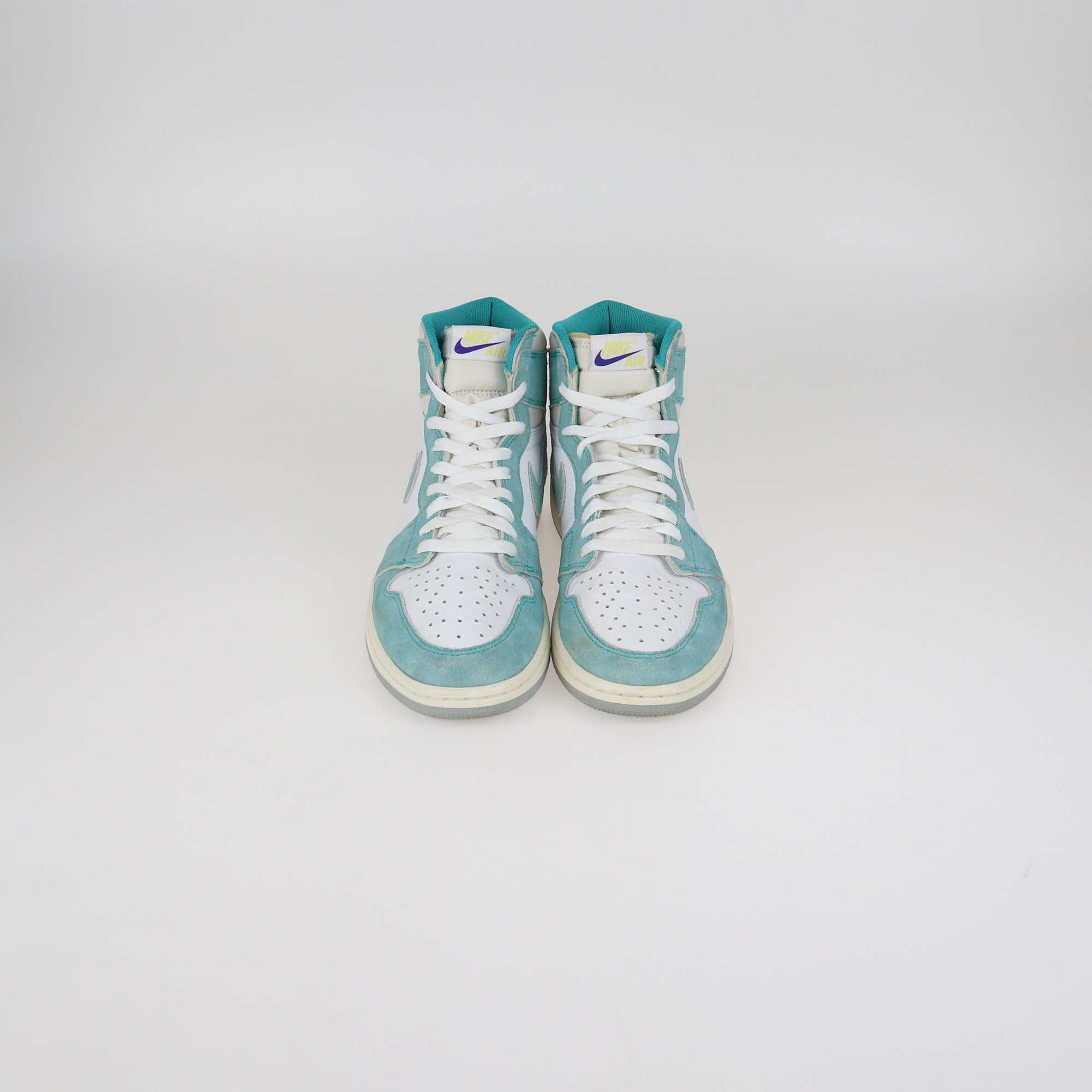 Nike Turbo Green Leather and Suede Air Jordan 1 Retro High OG Sneakers