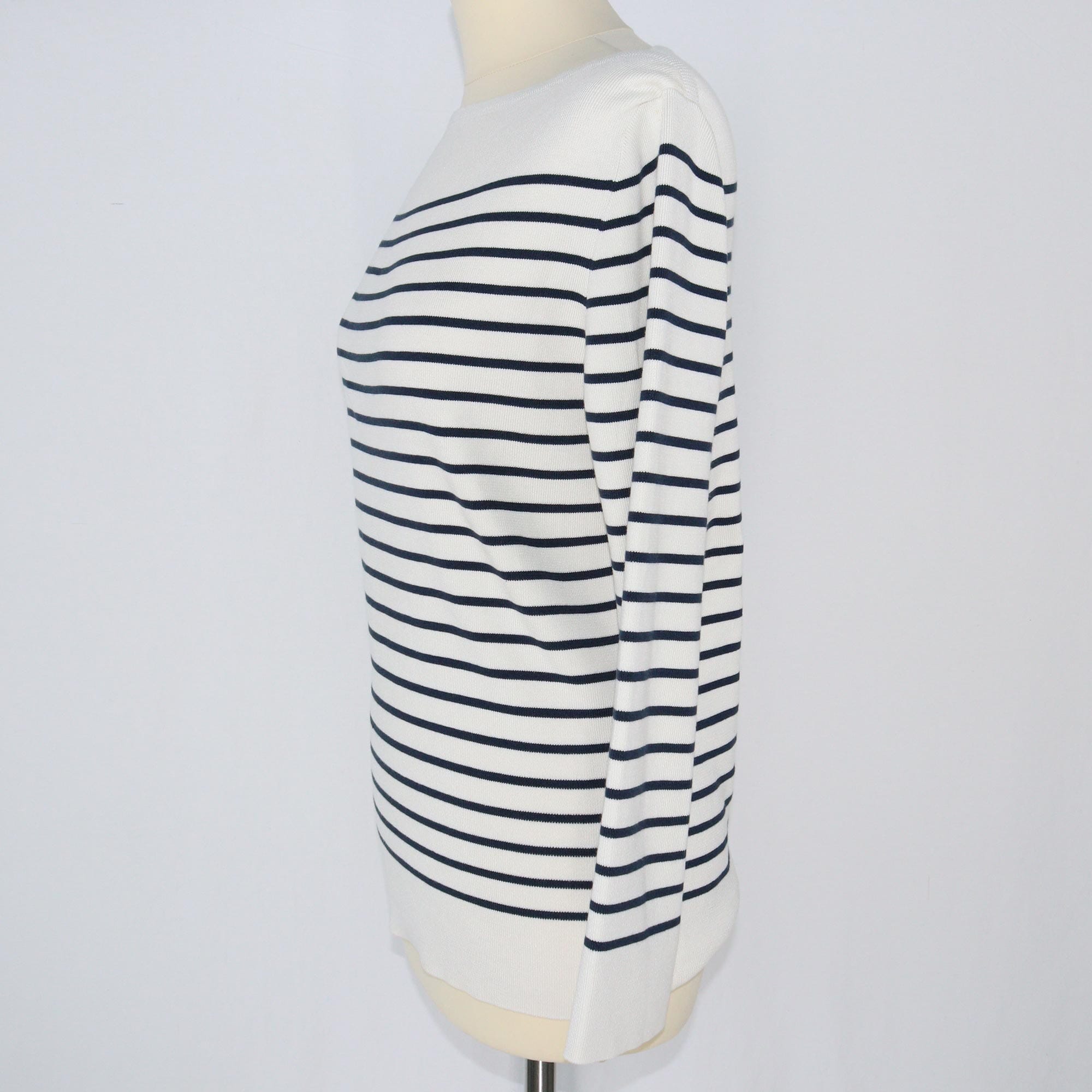 White/Navy Striped Sweat Shirt Shirts/TShirts Loro Piana