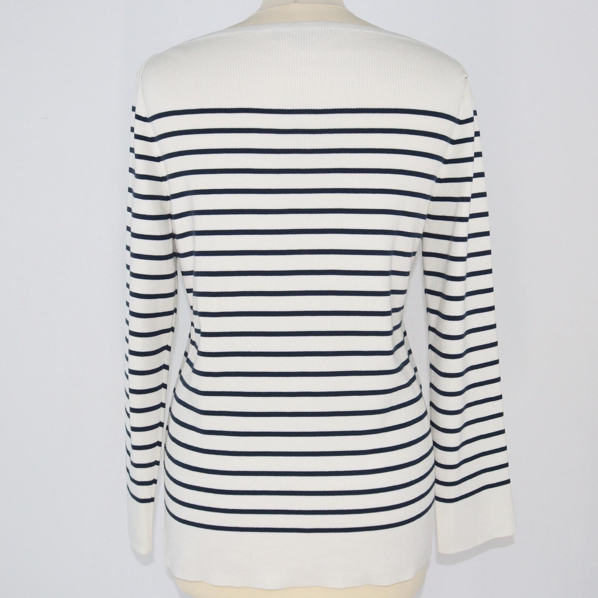 White/Navy Striped Sweat Shirt Shirts/TShirts Loro Piana