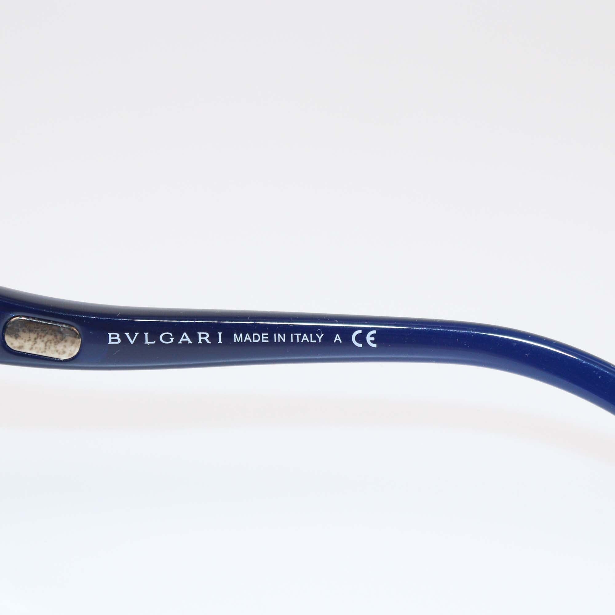Bvlgari Navy Blue Gradient Shield Sunglasses Womens Bvlgari