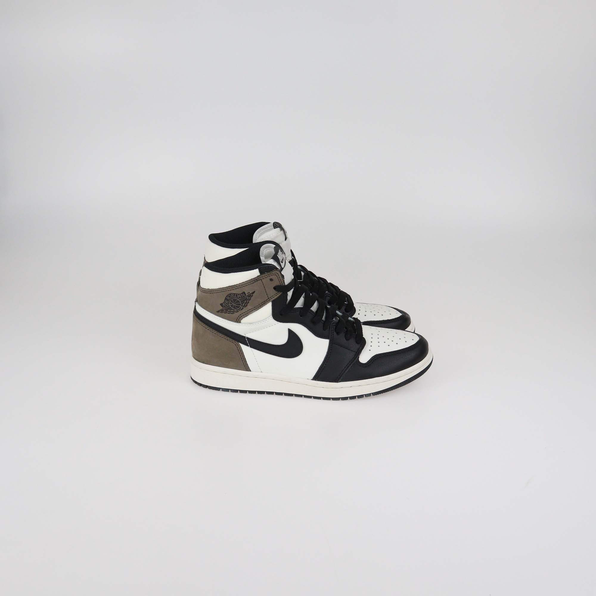 Nike Dark Mocha Leather and Suede Air Jordan 1 Retro High OG Sneakers