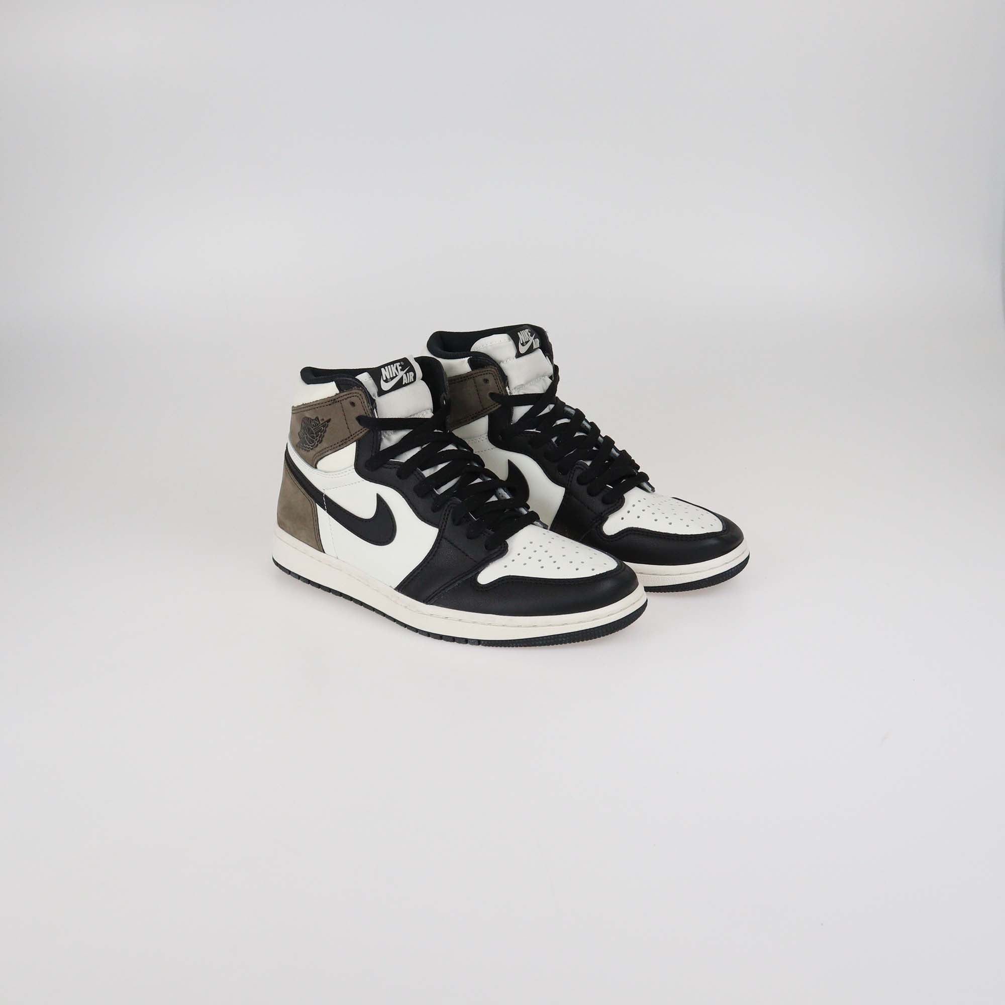 Nike Dark Mocha Leather and Suede Air Jordan 1 Retro High OG Sneakers