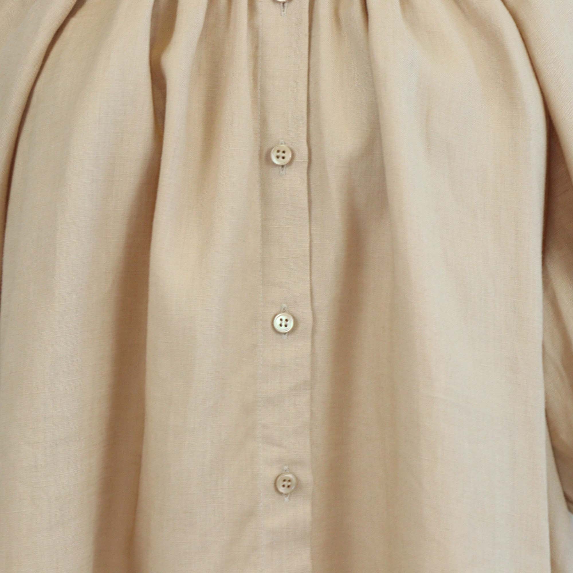 Loro Piana Brown Linen Gritt Ramie Blouse