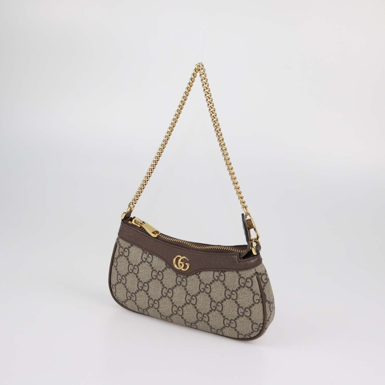 Gucci Beige/Ebony GG Supreme Canvas Mini Ophidia Bag