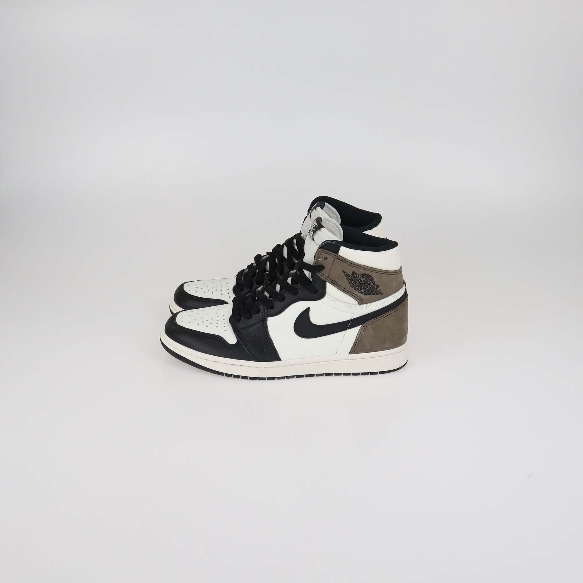 Nike Dark Mocha Leather and Suede Air Jordan 1 Retro High OG Sneakers