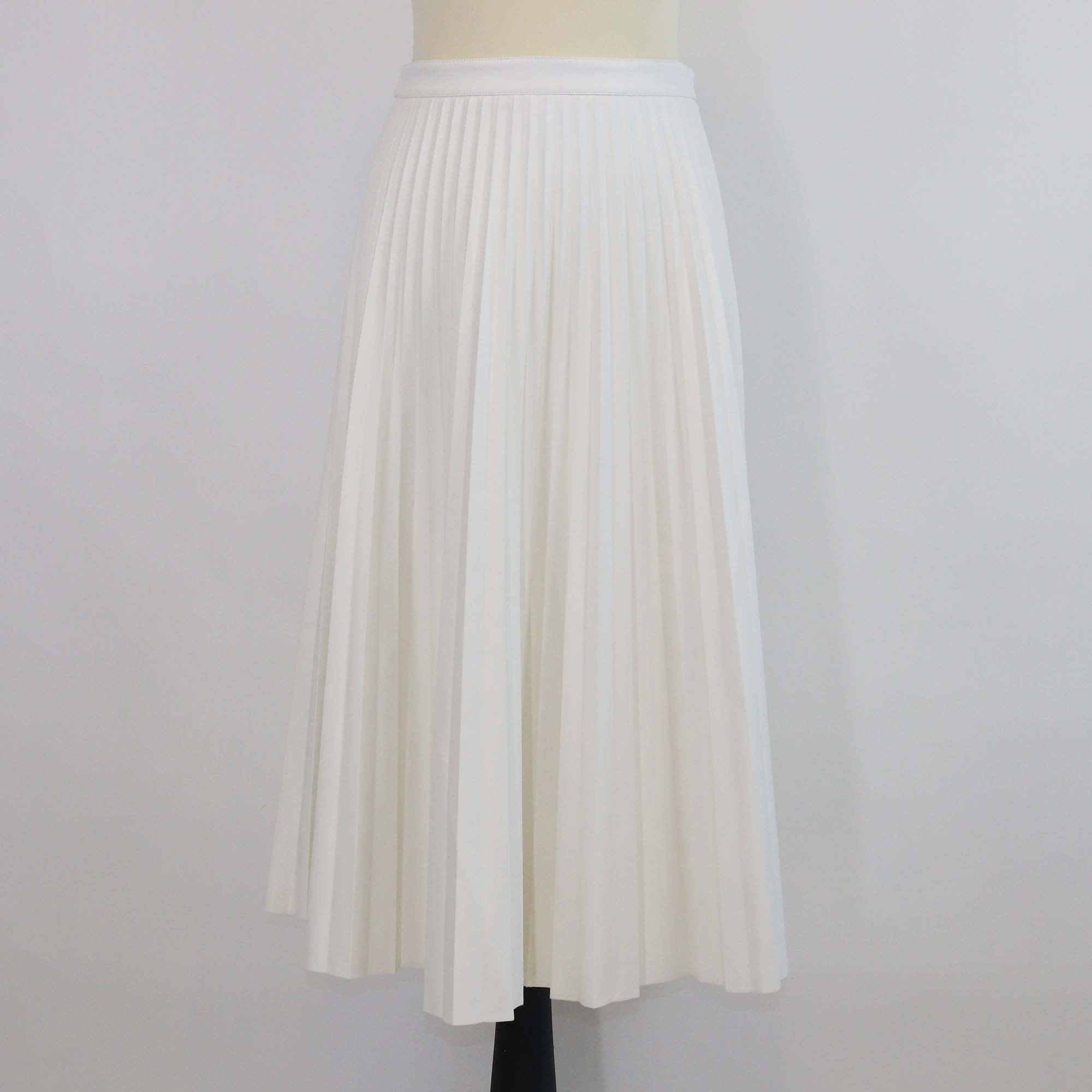 Proenza Schouler White Label Faux Leather Pleated Mid Length Skirt