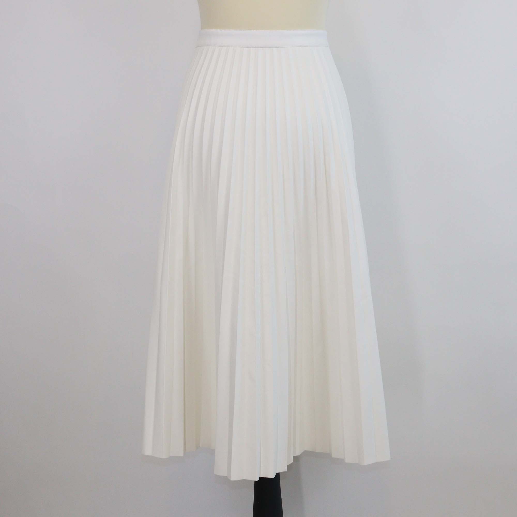 Proenza Schouler White Label Faux Leather Pleated Mid Length Skirt
