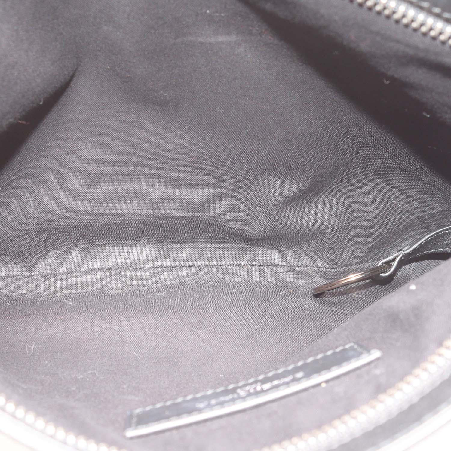 Balenciaga Black Leather Graffiti Zip Pouch