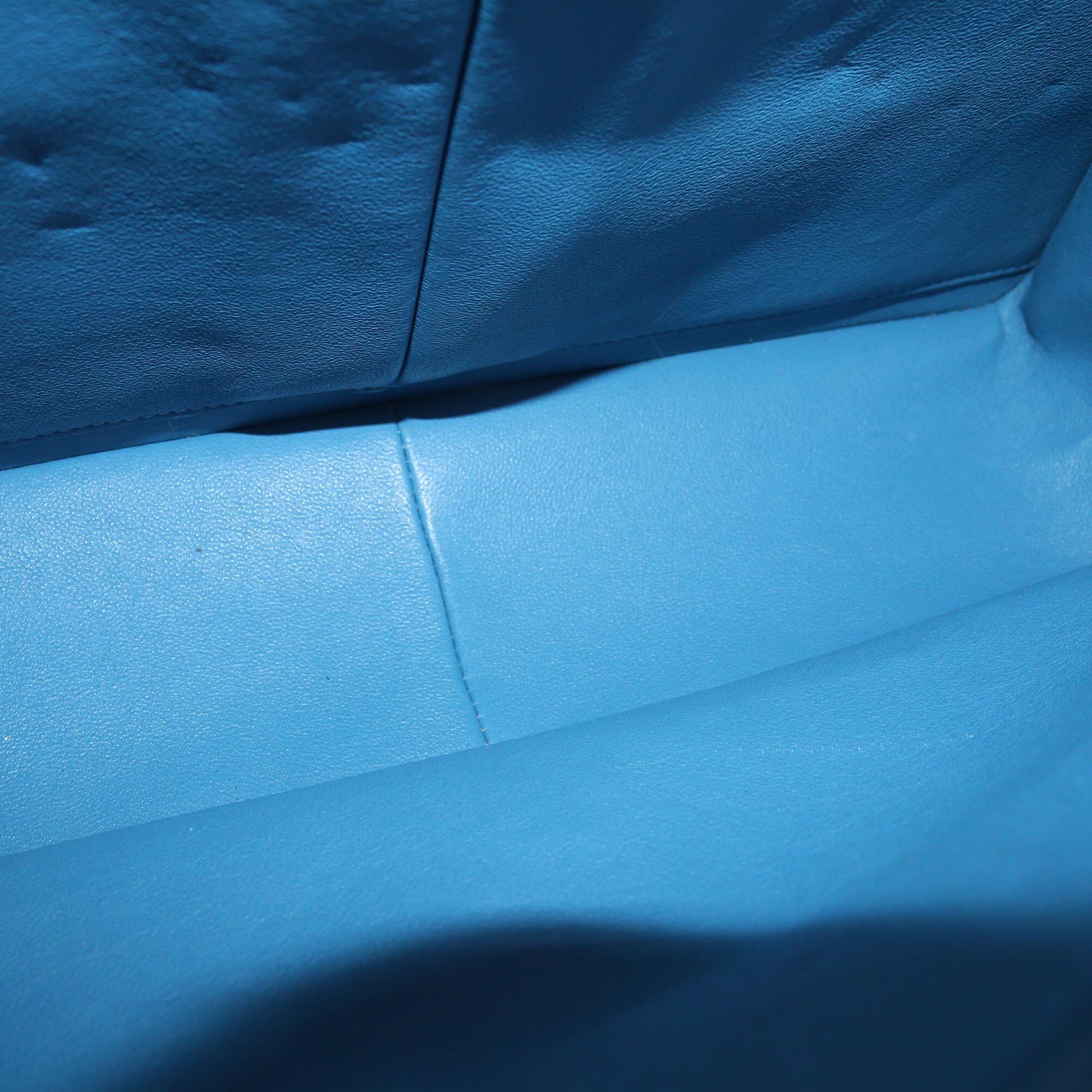 Chanel Blue Quilted Caviar Jumbo Classic Double Flap Bag Womens Chanel