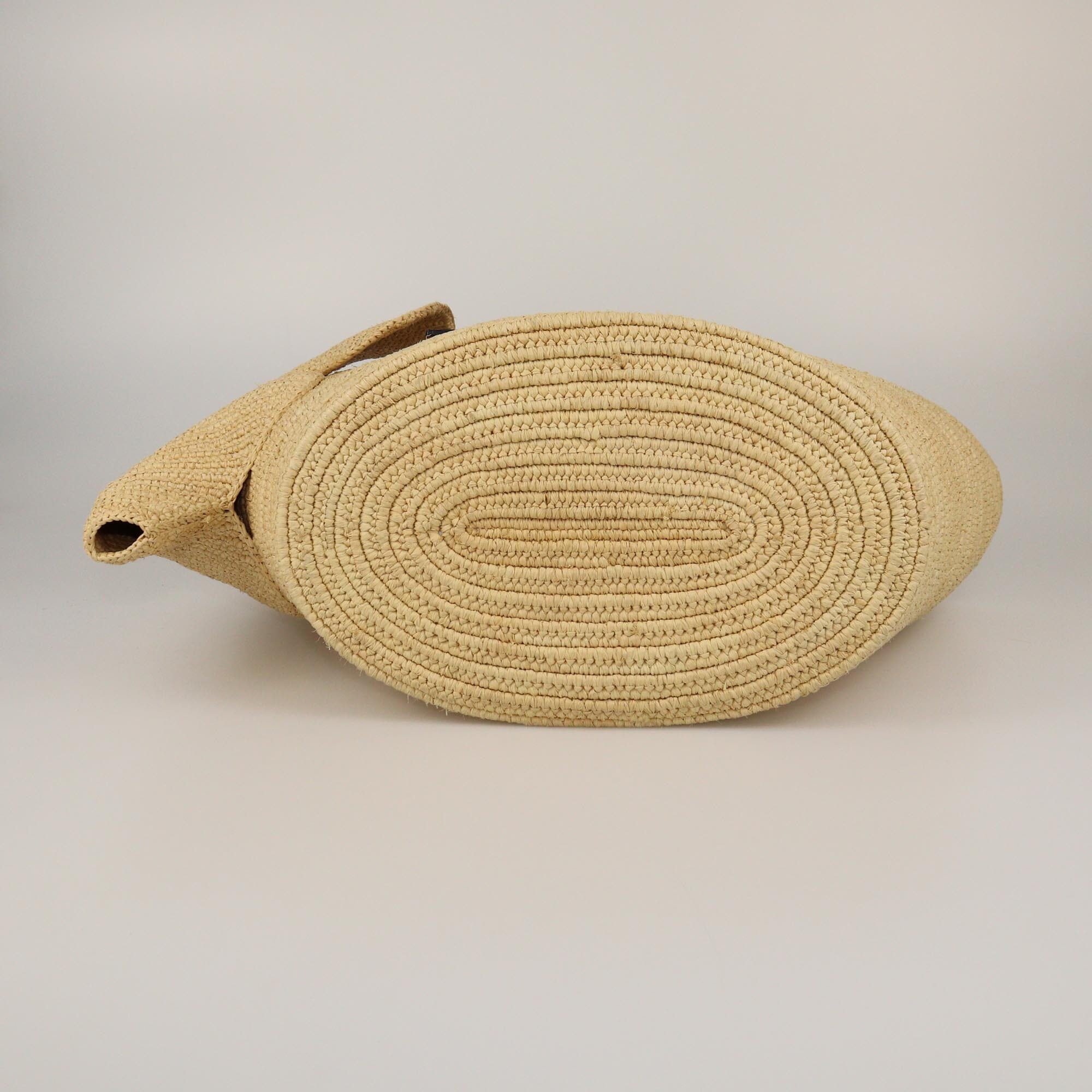 Loewe Natural/Tan Raffia Medium Elephant Basket Tote Womens Loewe