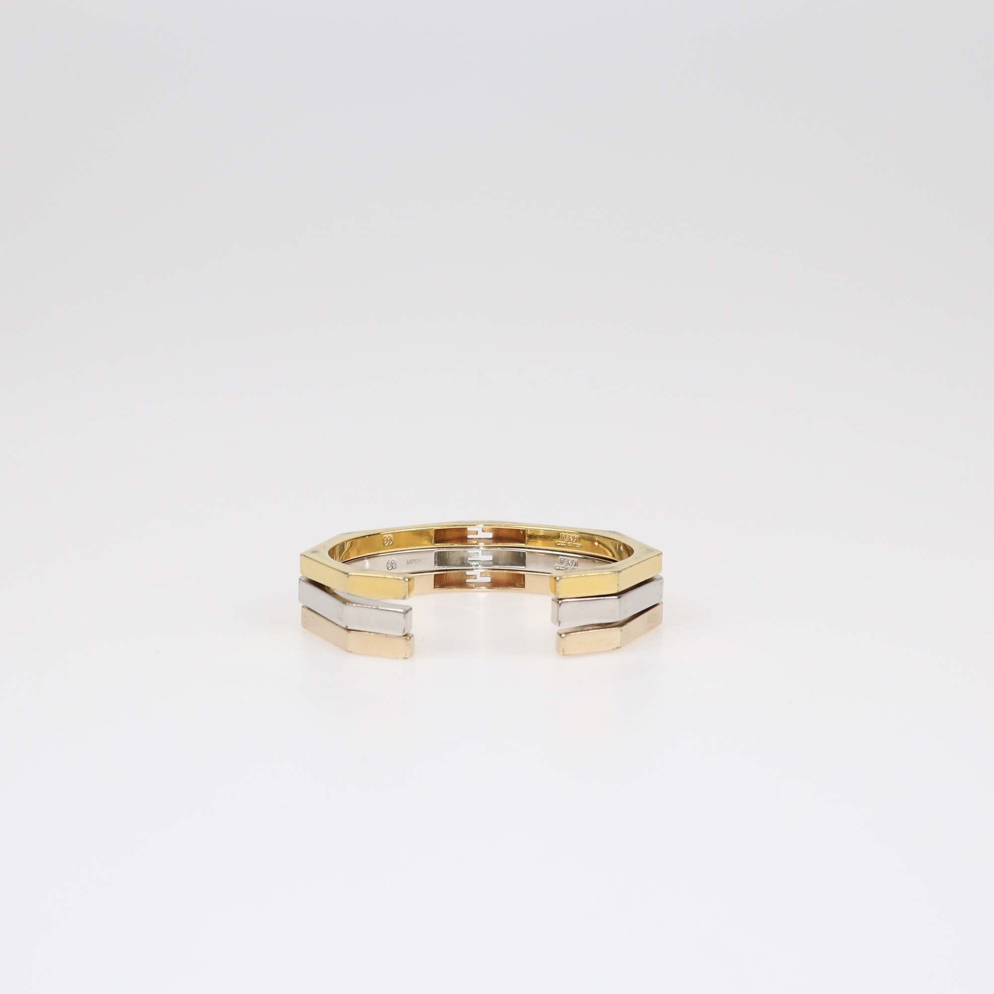 Fendi Bi-color Baguette Set of 3 Open Cuff Bracelet S Womens Fendi