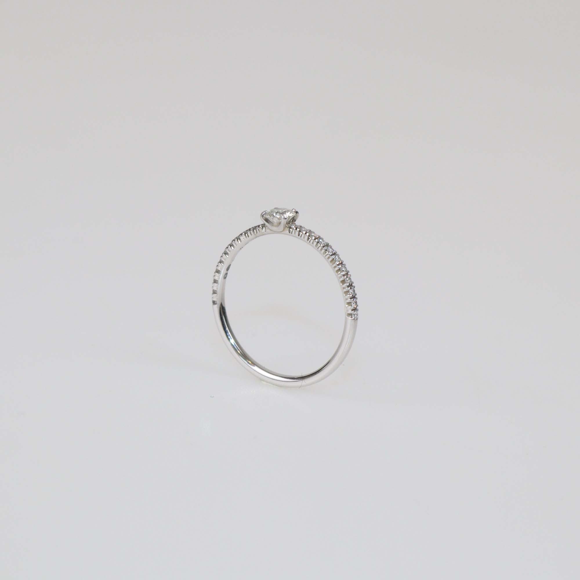 Cartier Platinum Etincelle de Cartier Solitaire Diamond Paved Engagement Ring