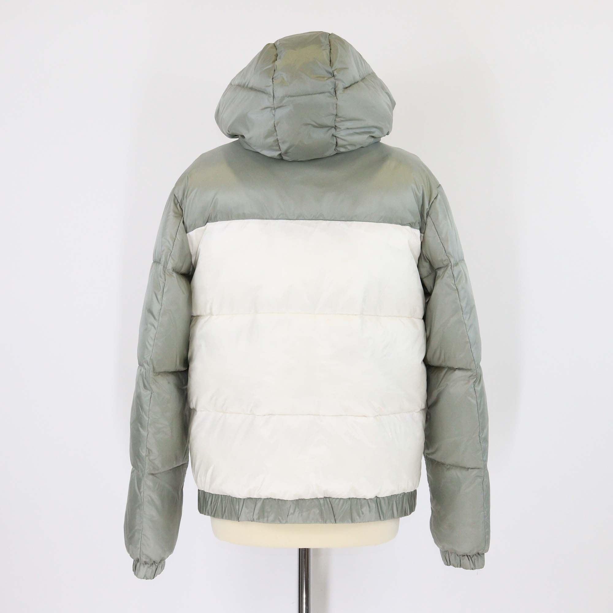 Emporio Armani Junior Sage Green/White Synthetic Puffer Down Jacket