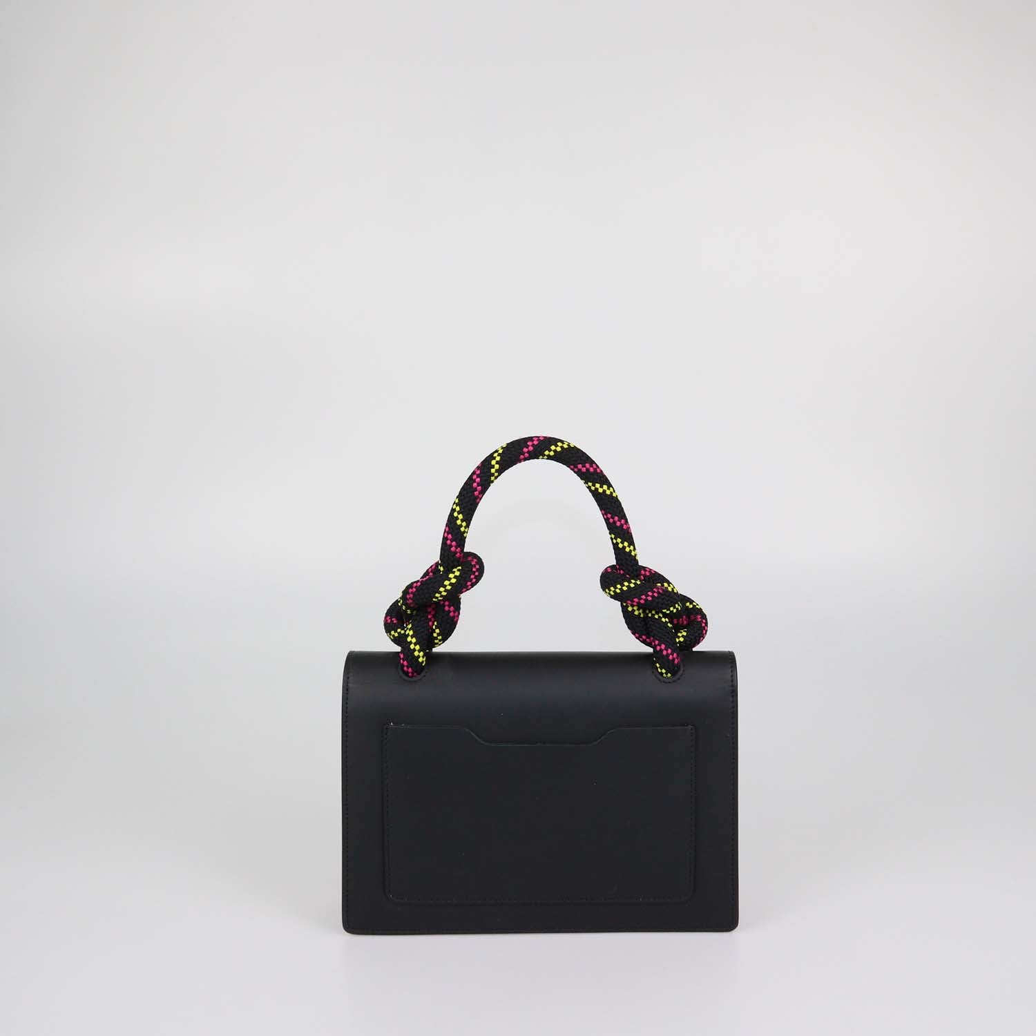 Off-White Black Leather Gummy Jitney 1.4 Top Handle Bag