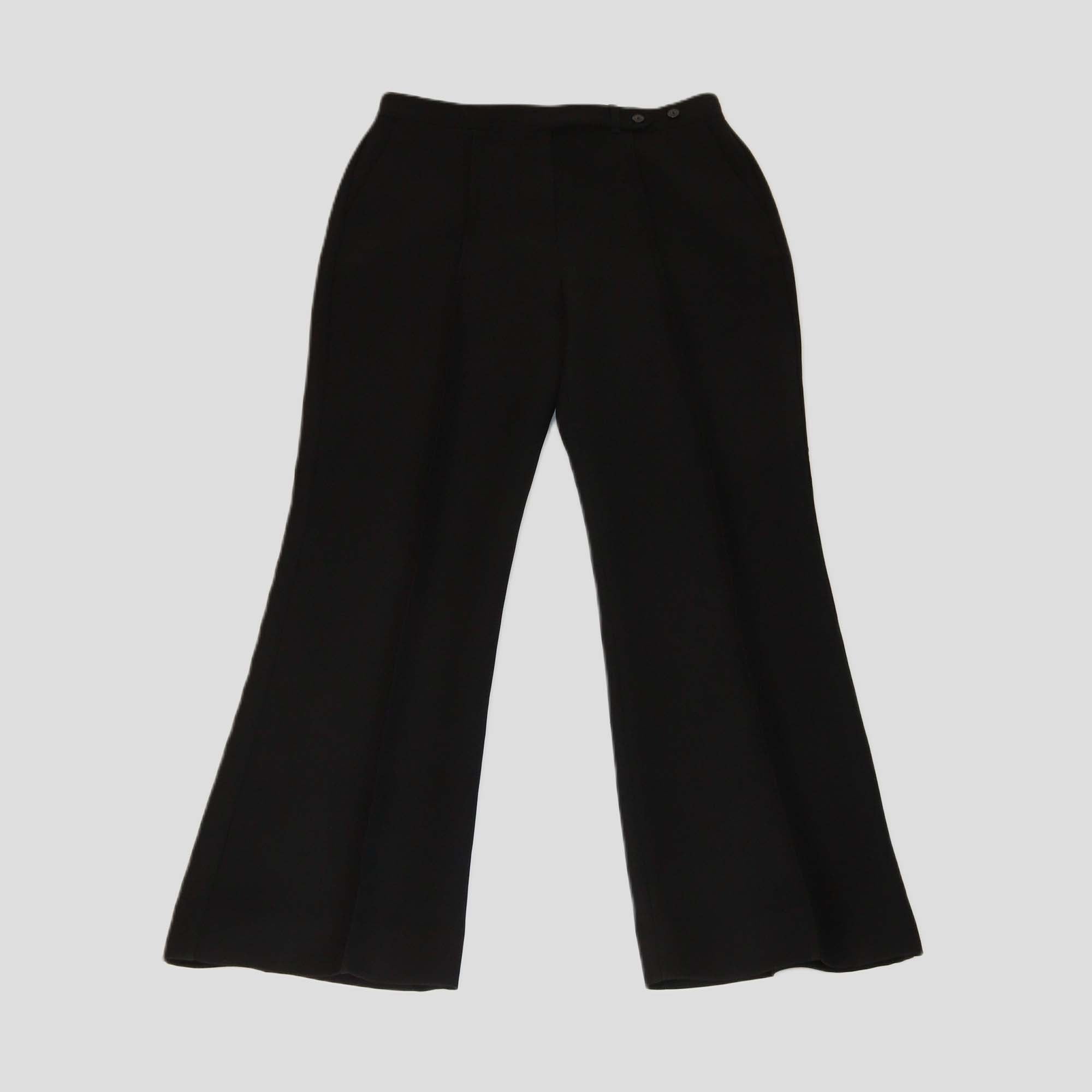 3.1 Phillip Lim Black Triacetate Wide Leg Trousers