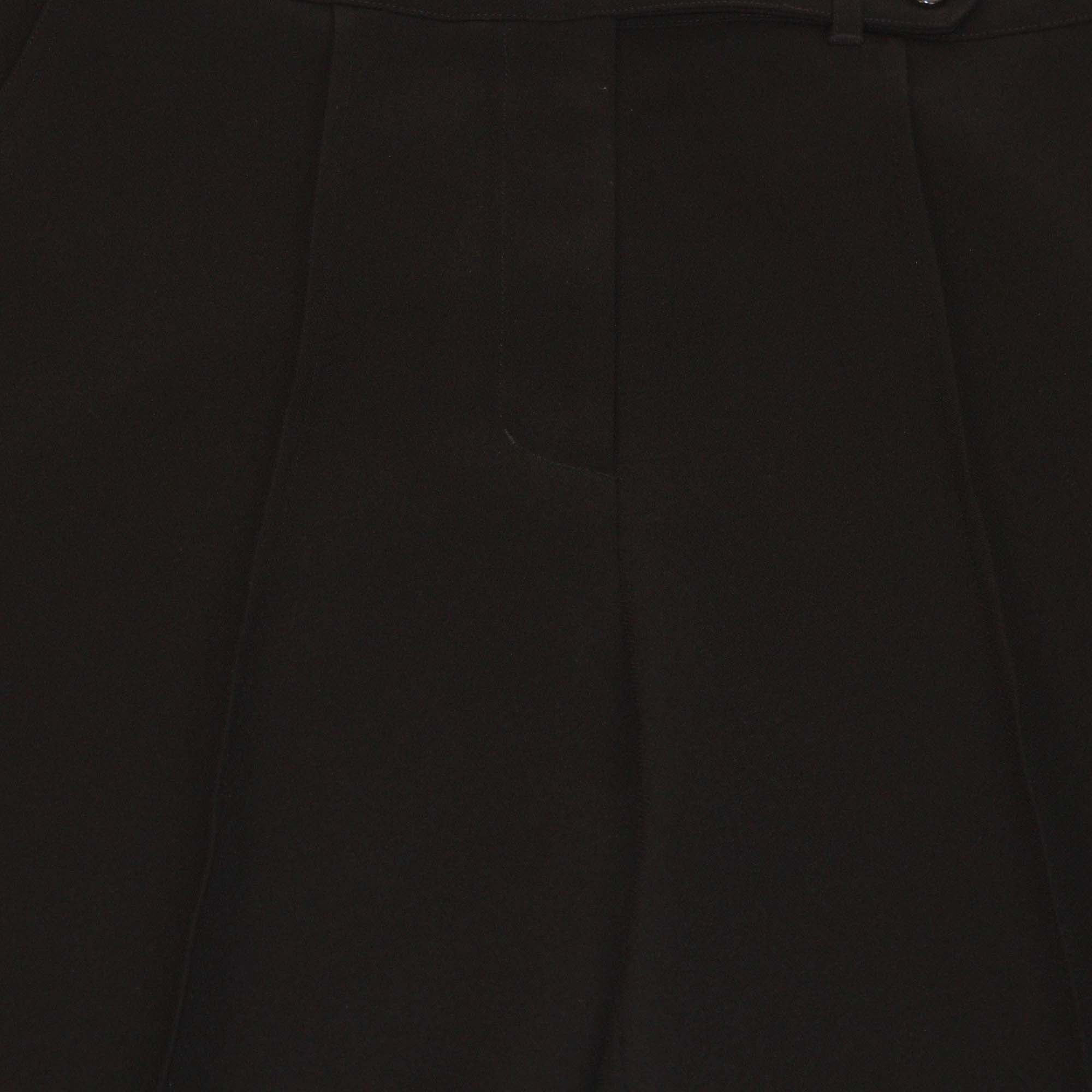 3.1 Phillip Lim Black Triacetate Wide Leg Trousers