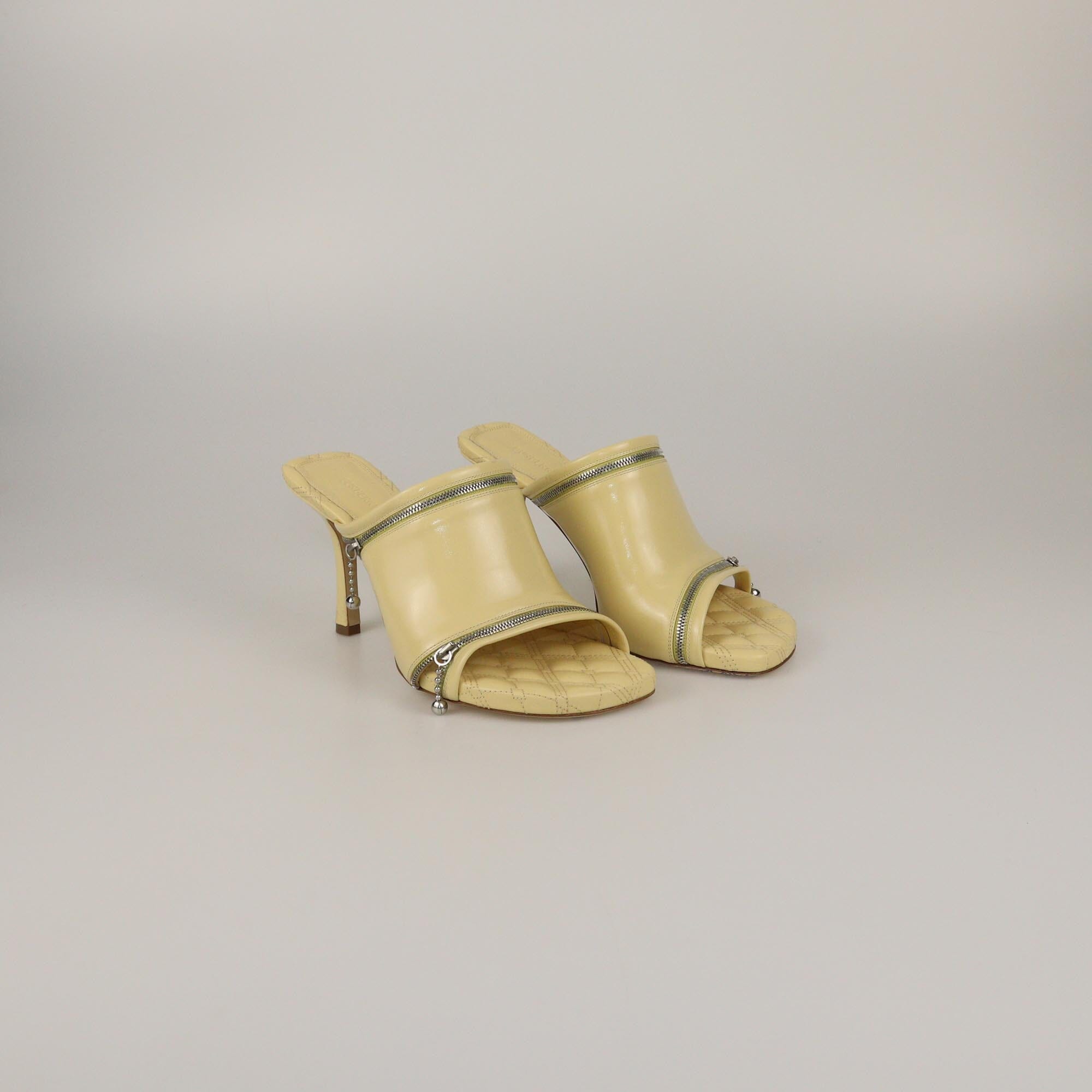 Burberry Daffodil Zip 85 Peep Sandals Womens Burberry